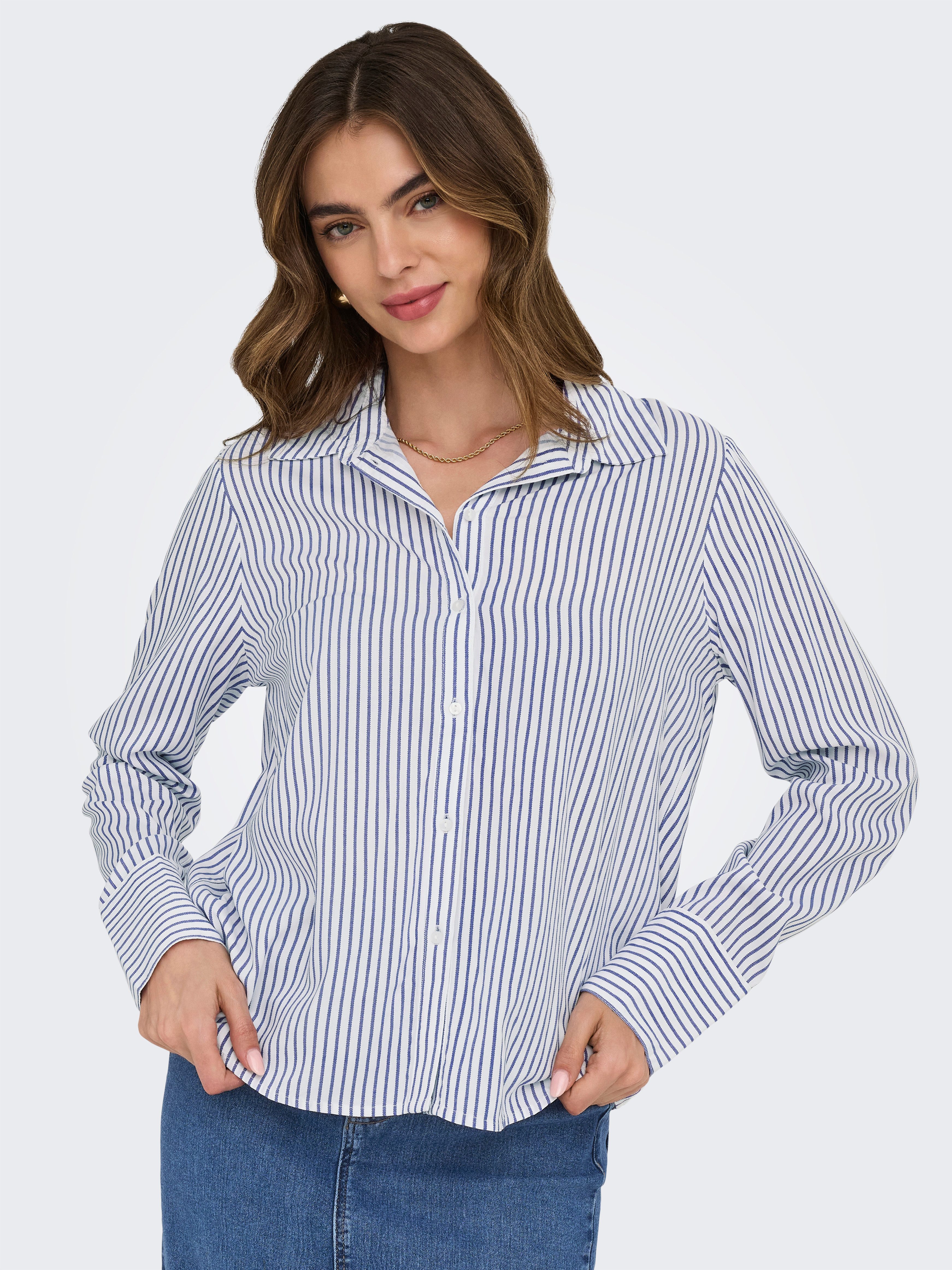 ONLY Hemdbluse ONLBERIT LIFE L/S SHIRT WVN günstig online kaufen