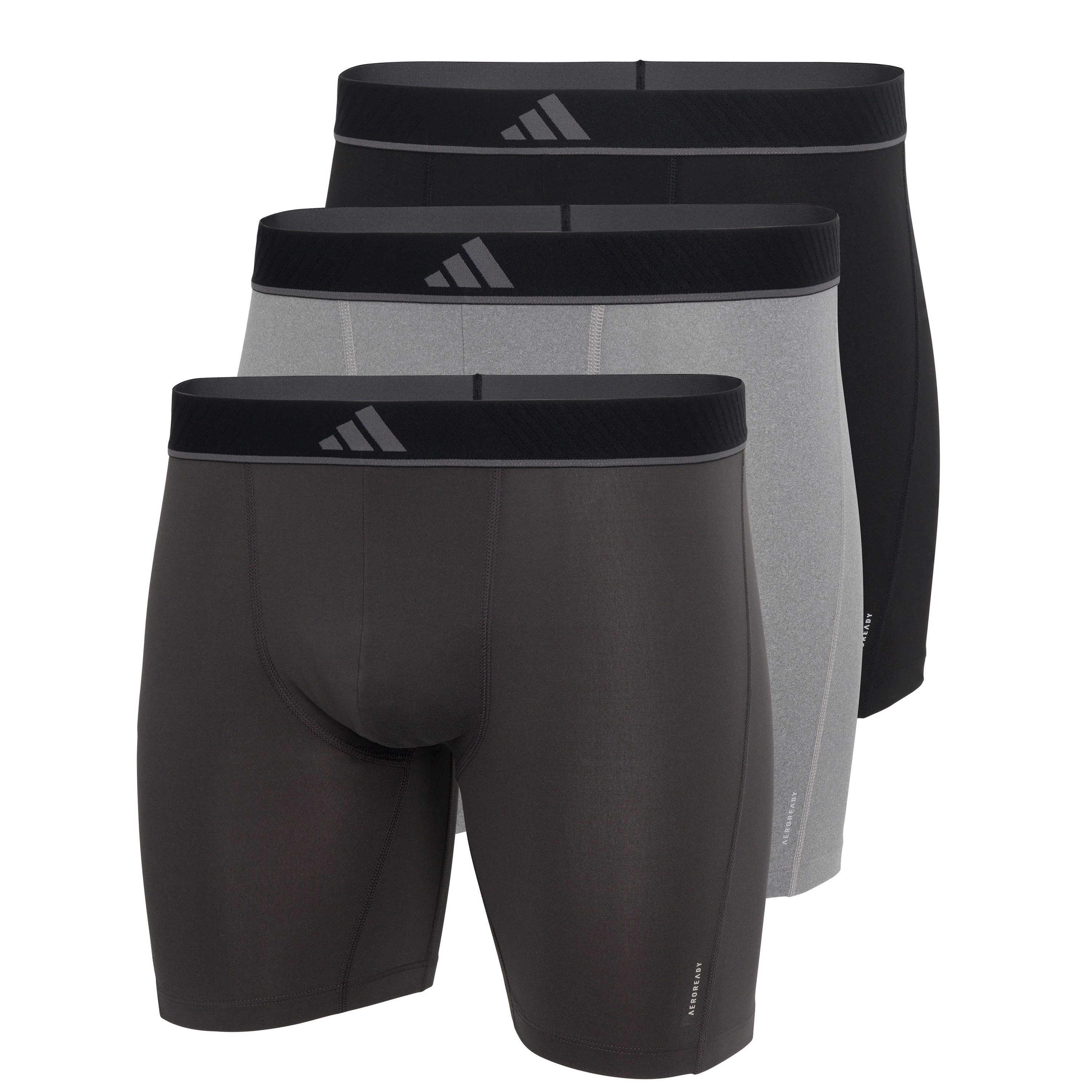 adidas Sportswear Boxer Active Micro Flex (3er Pack) Logo-Bund, elastisch, Mikrofaser, ohne Eingriff