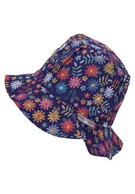 Sterntaler® Schlupfmütze Kinderhut Blumen (1-St., Sonnenhut aus UV-Popeline (Bio) mit UV-Schutz 50+ Einfarbig) Kindermütze aus Baumwolle mit süßen Motiven