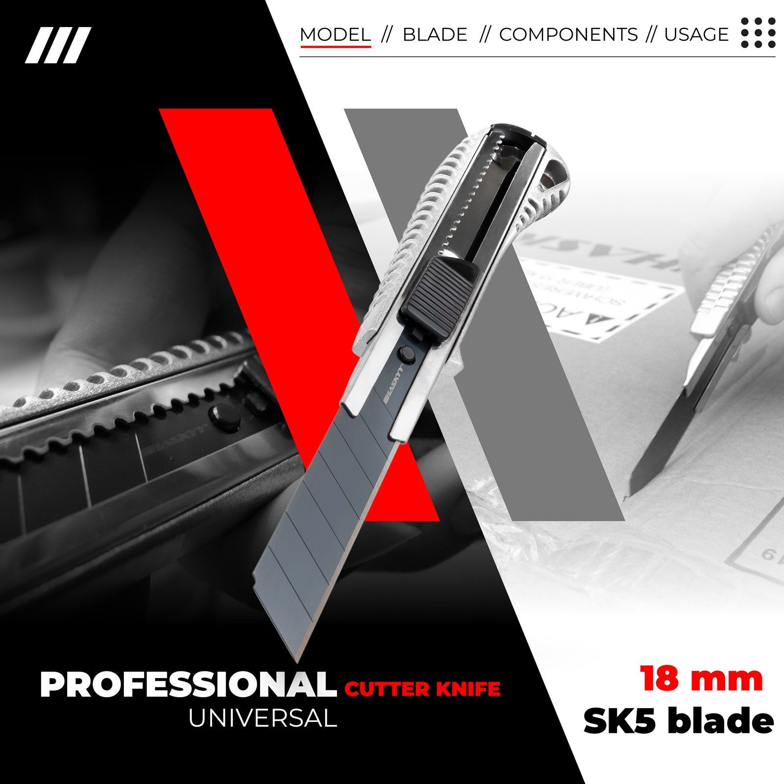 HASKYY Cuttermesser Cuttermesser Universal Professional Teppichmesser günstig online kaufen