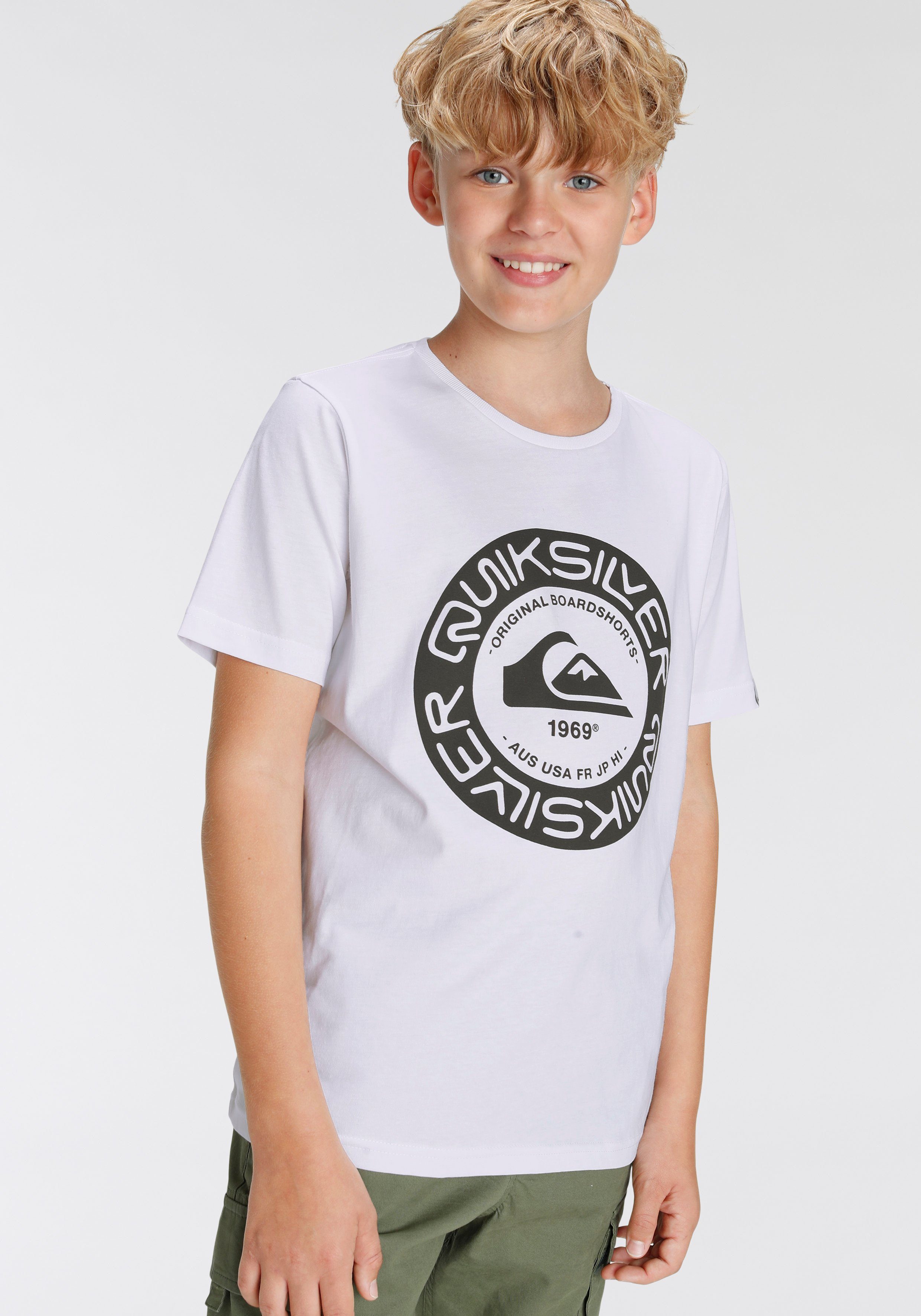 Logodruck 2-tlg) T-Shirt mit Doppelpack Jungen Quiksilver (Packung,
