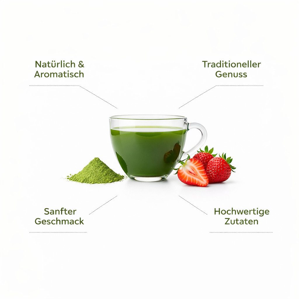 Bilge İlaç Tee Grüner Matcha – Tee Spırulına & Erdbeeraroma – 20 Stück, 160 g, Grüner Matcha – Tee Spırulına & Erdbeeraroma – 20 Stück