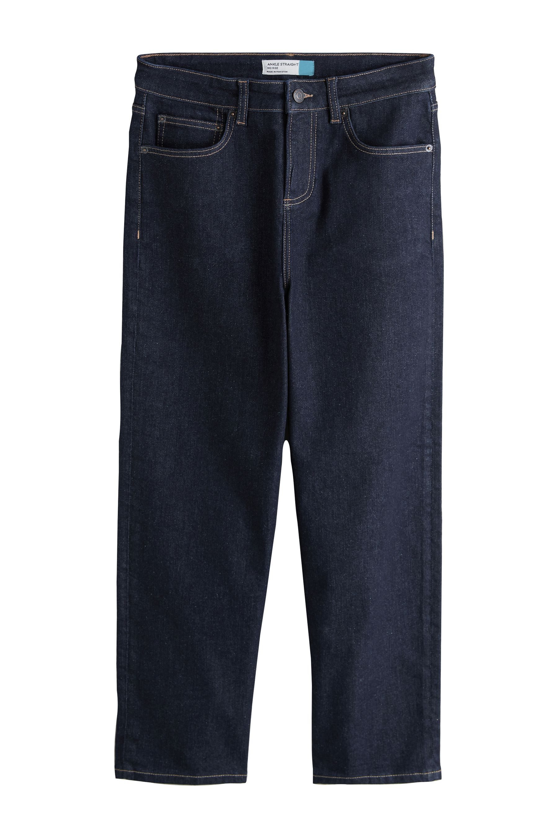 Caprijeans Knöchellange Straight Fit Jeans, Kurzgröße