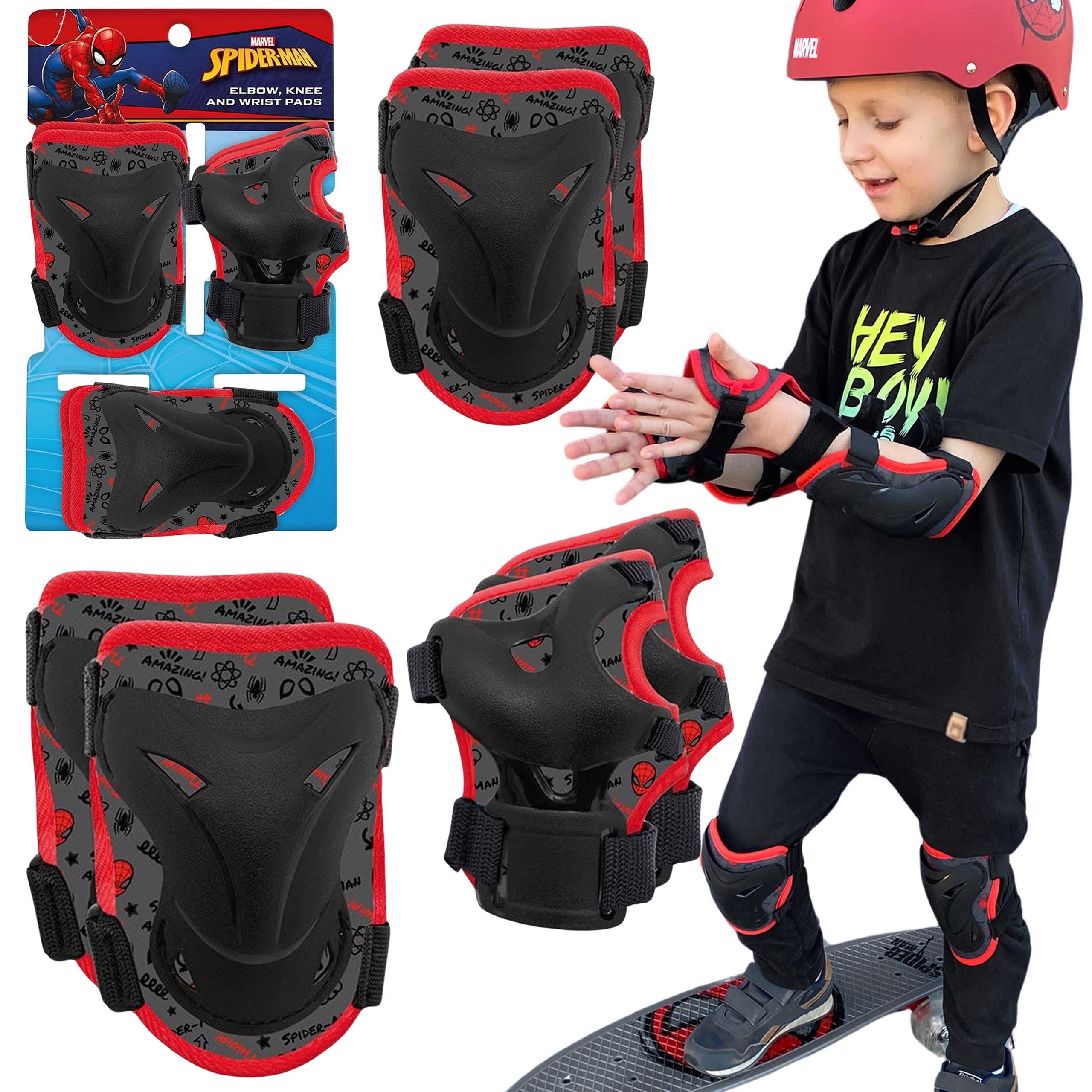 Sarcia.eu Knieschutz MARVEL Spider-Man Kinder SCHÜTZER für Fahrrad, Roller, Set