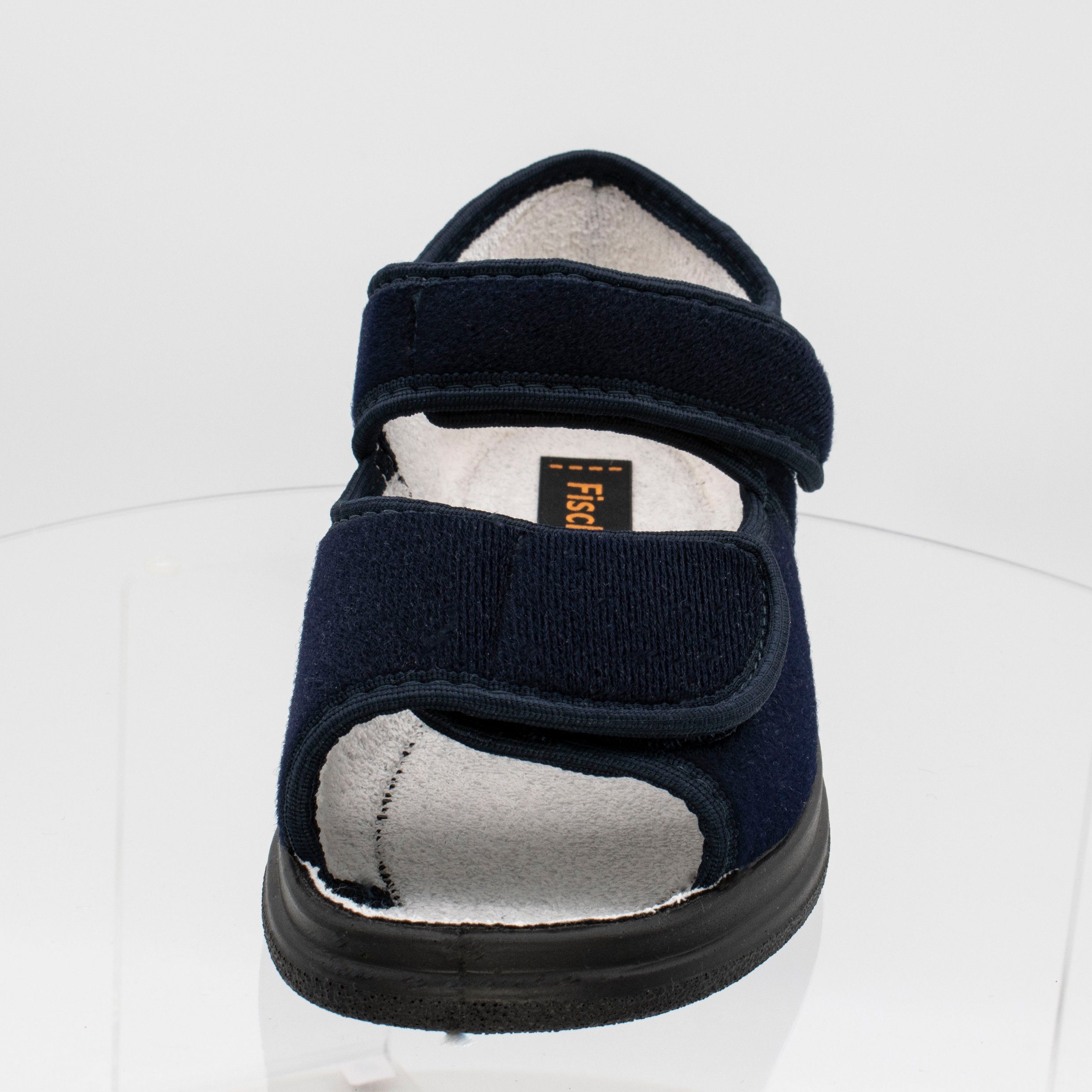 Fischer-Markenschuh Ortho Hausschuh Klettsandale, Klettvelour, Frotteefutter, Weite K – Bild 4 von 5