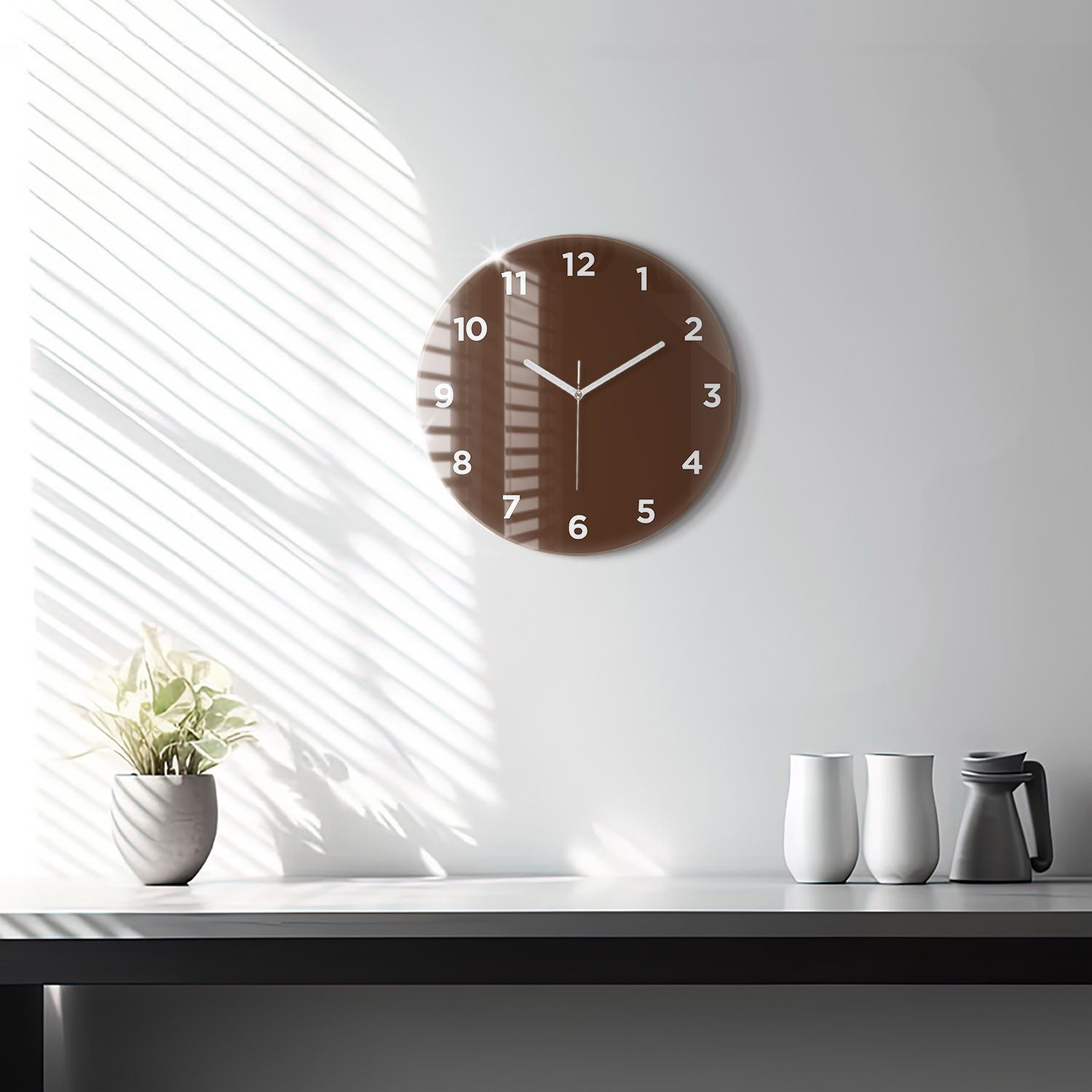 Tulup Wanduhr Wanduhr Glasrunde Uhr Moderne günstig online kaufen