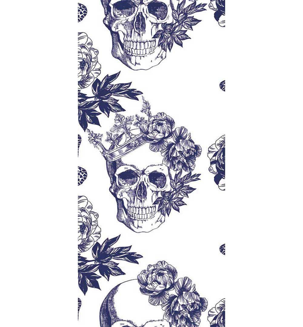MyMaxxi Dekorationsfolie Türtapete Türposter Skelett Blumen günstig online kaufen