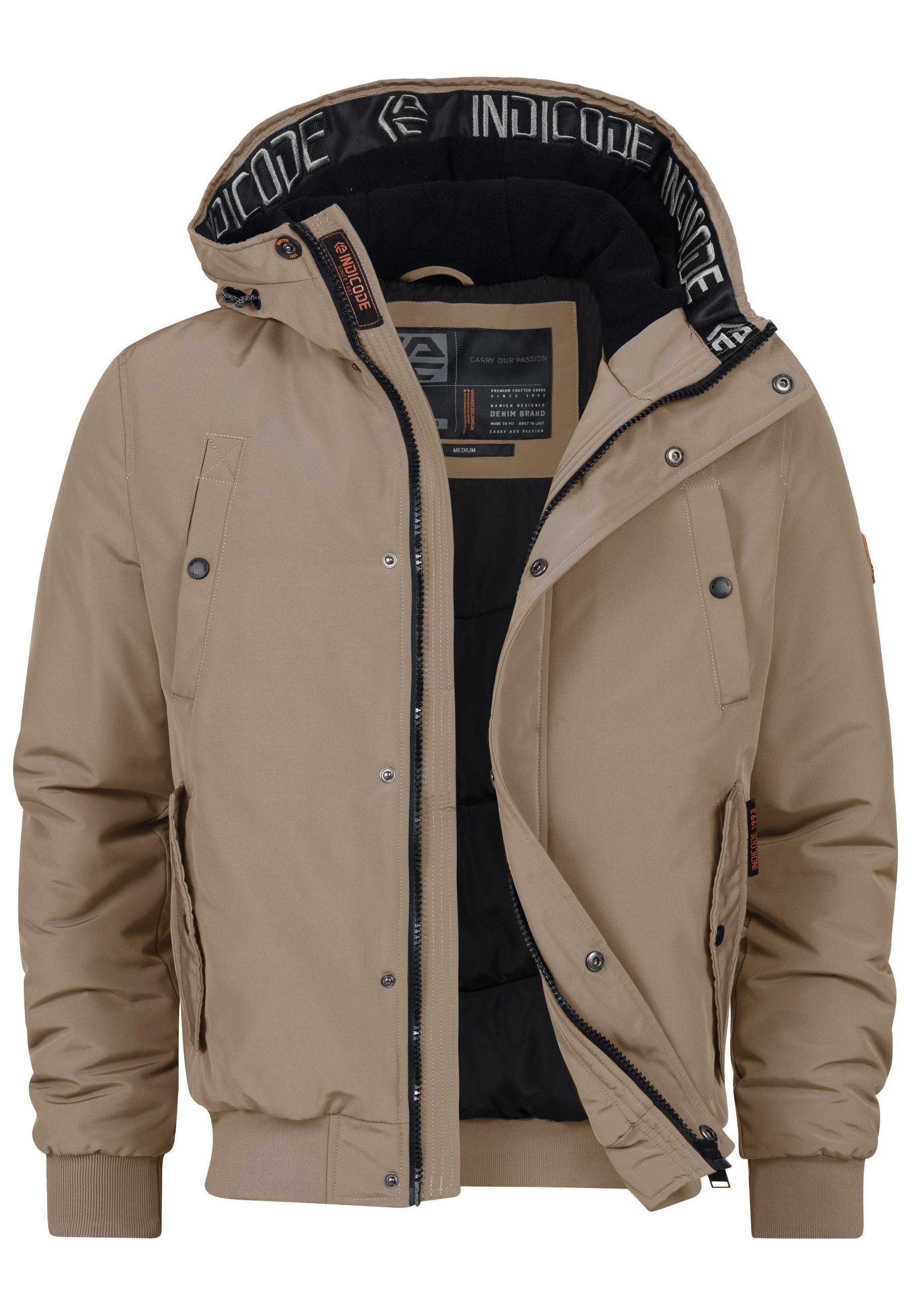 Indicode Winterjacke Herren INAlbanos Jacke Winter Herrenjacke mit Kapuze u günstig online kaufen