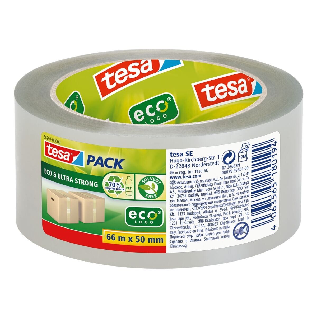 tesa Klebeband Eco & Ultra Strong ecoLogo (1-St) 50 mm / 66 m