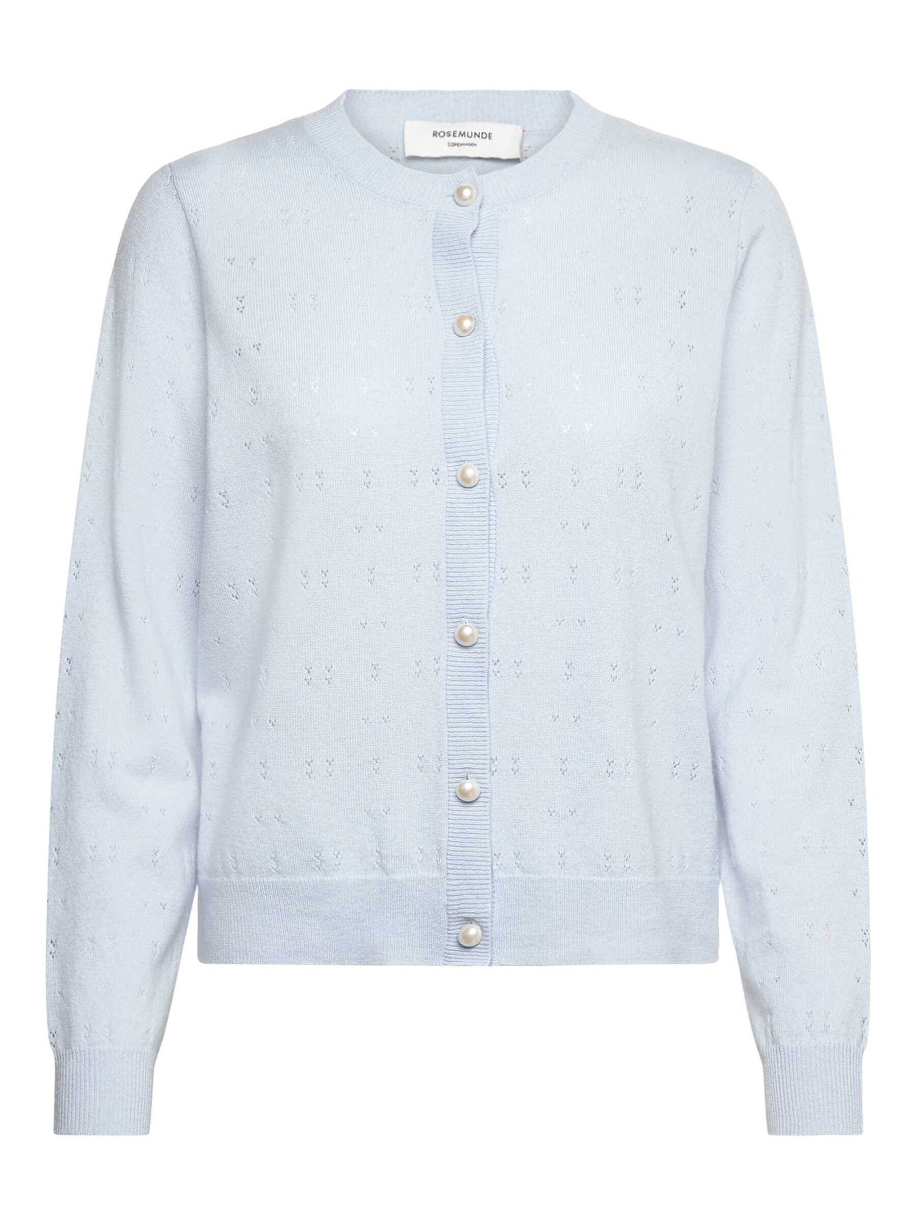 rosemunde Strickjacke Laica Pointelle cardigan mit Rundhalsausschnitt, wunderschönes Ajour-Strickmuster