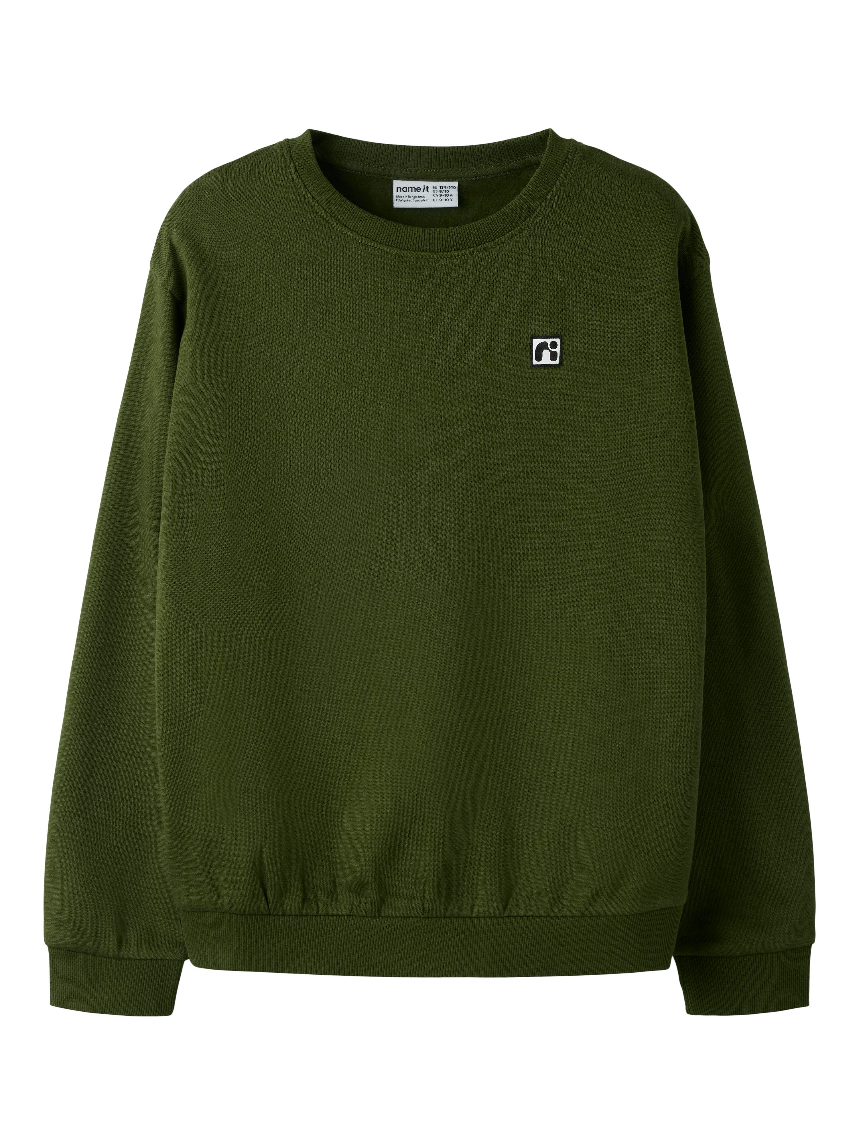 Name It Sweatshirt NKMFLO LS NREG SWEAT BRU NOOS Baumwolle, regular fit