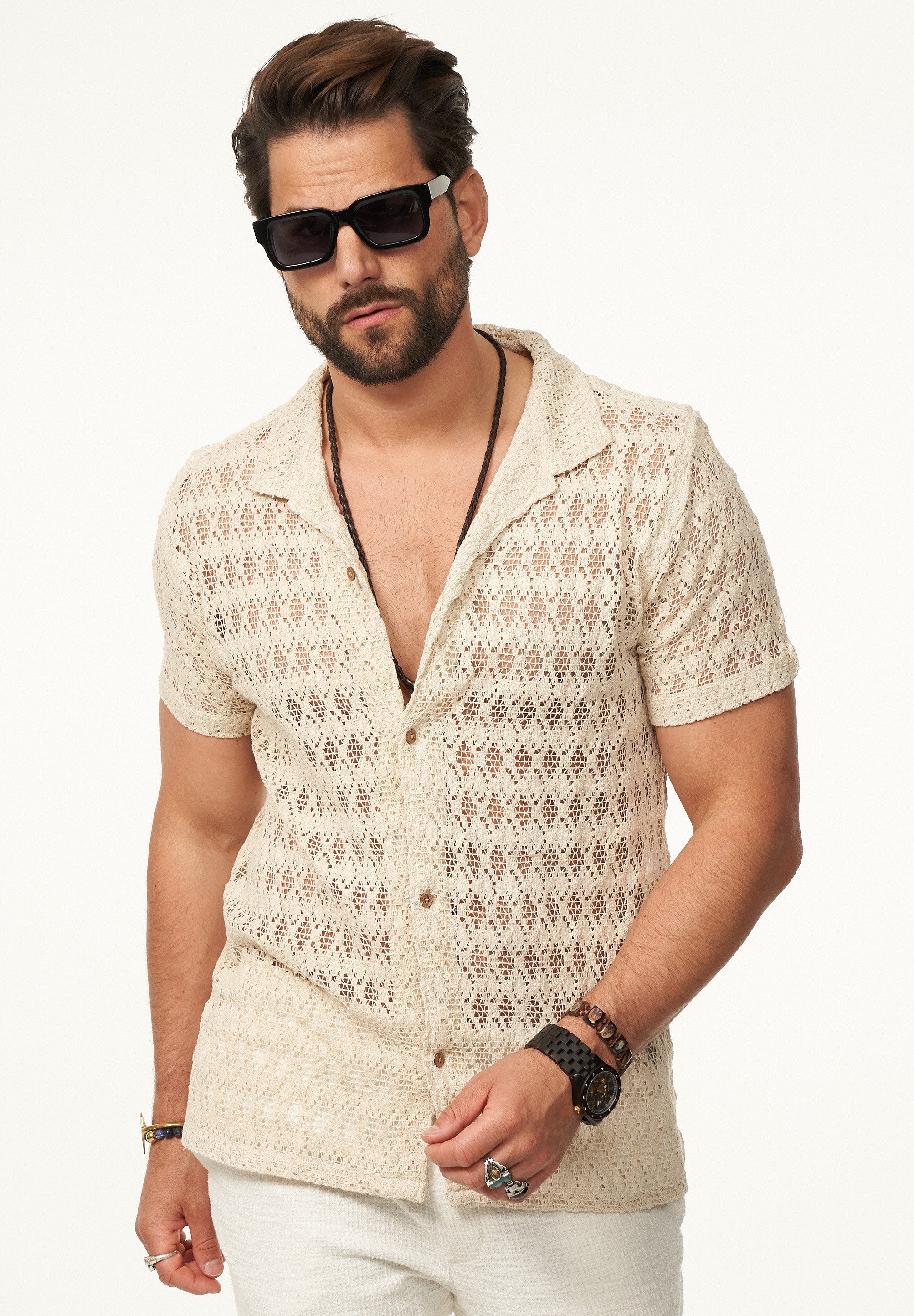 SOULSTAR Kurzarmhemd im Vintage Summer-Look Herren günstig online kaufen