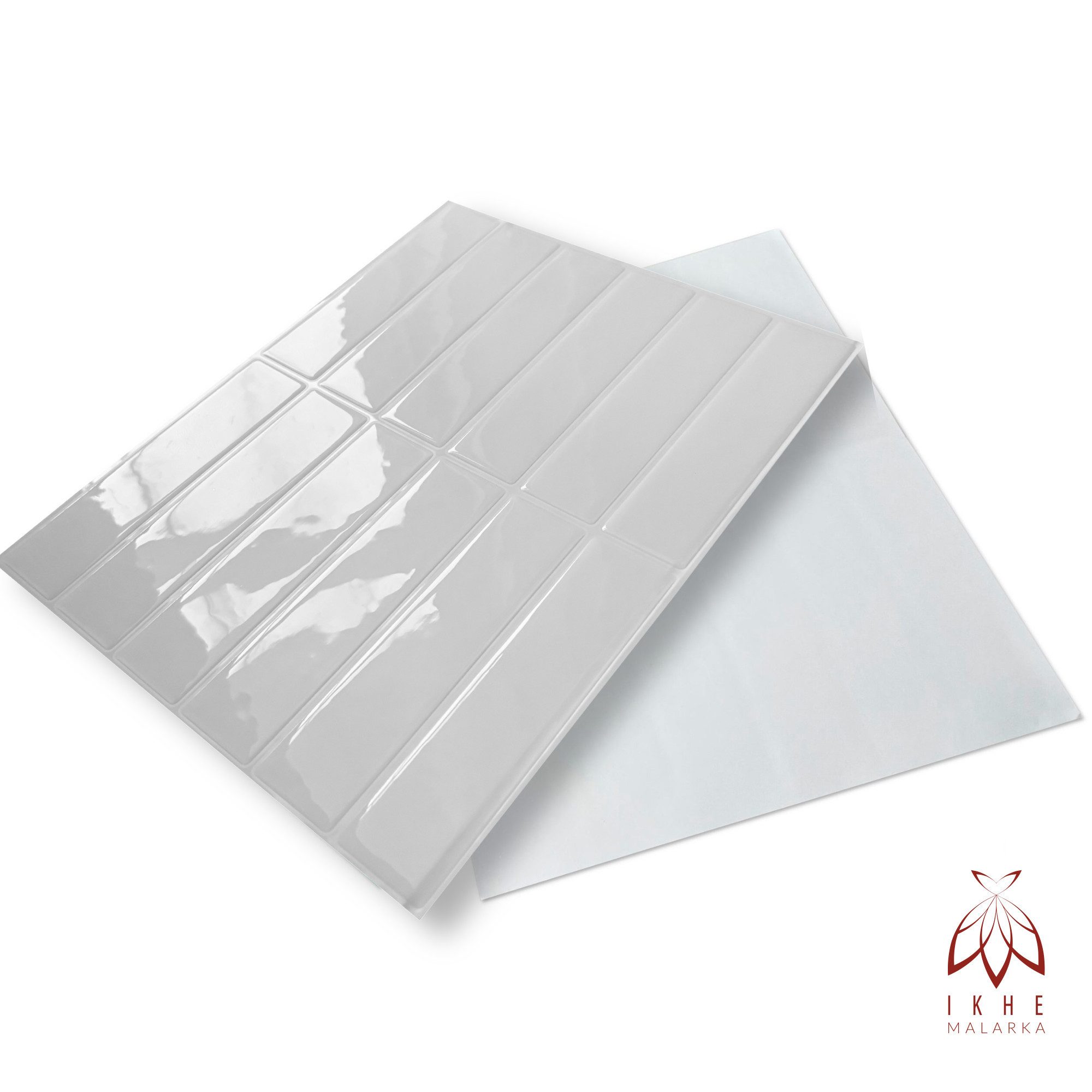 IKHEMalarka 3D Wandpaneel Selbstklebend Tapete Paneele Kunststoff Fliesen Bad Küche, BxL: 29,00x23,00 cm, 0,06 qm, (1 Stück = 0.065m², 1 Stück = 0.065m) Fliesen Imitat Aufkleber