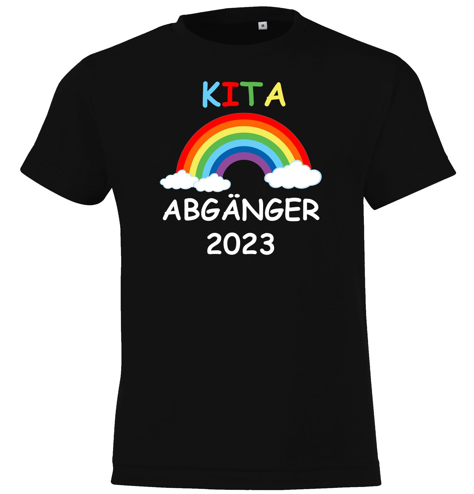 Youth Designz T-Shirt Kita Abgänger Kinder Shirt mit lustigem Regenborgen Aufdruck Schwarz