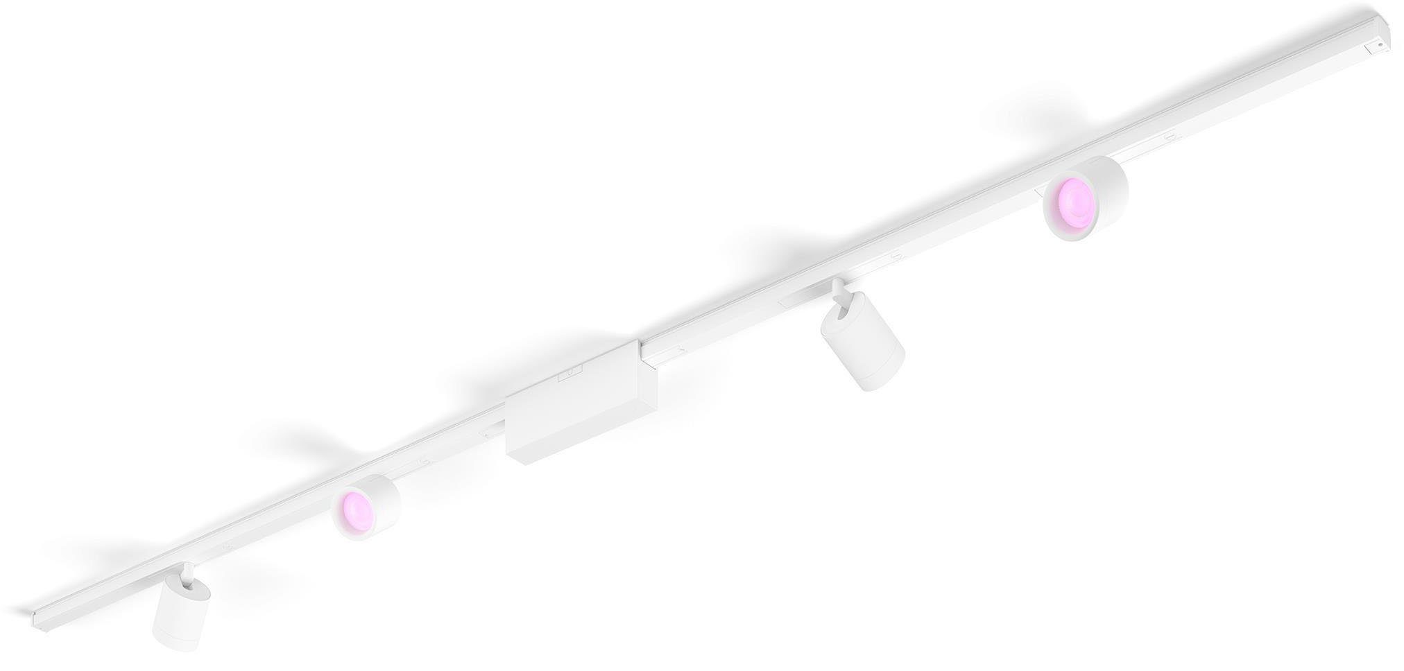 Philips Hue LED Deckenleuchte Perifo, Schienensystem Farbwechsler, LED fest integriert, Dimmer