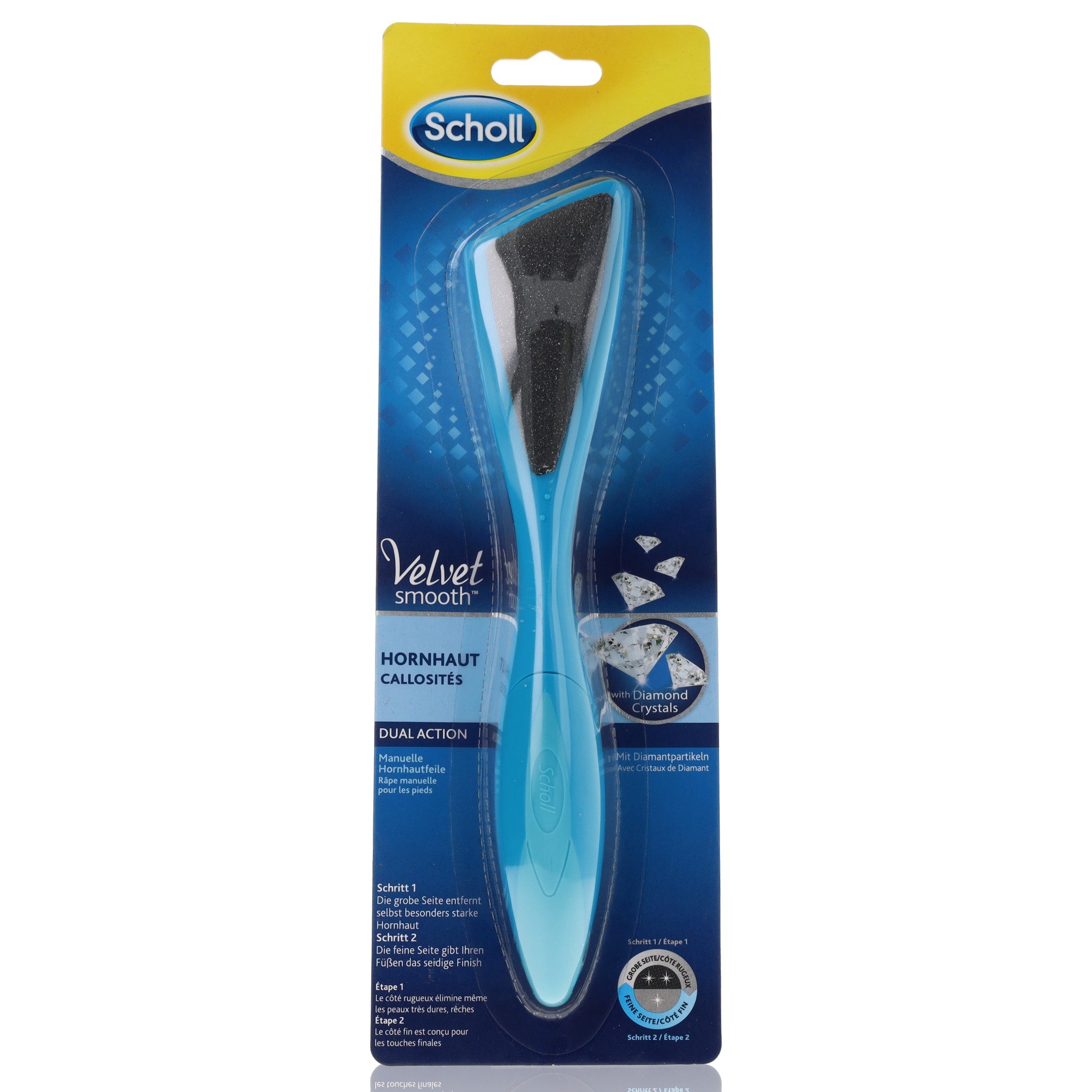 Scholl Hornhautfeile Scholl Hornhautfeile Velvet smooth Dual Action, 1-tlg., Mit Diamantpartikeln besetzt / auch für gewölbte Stellen ideal