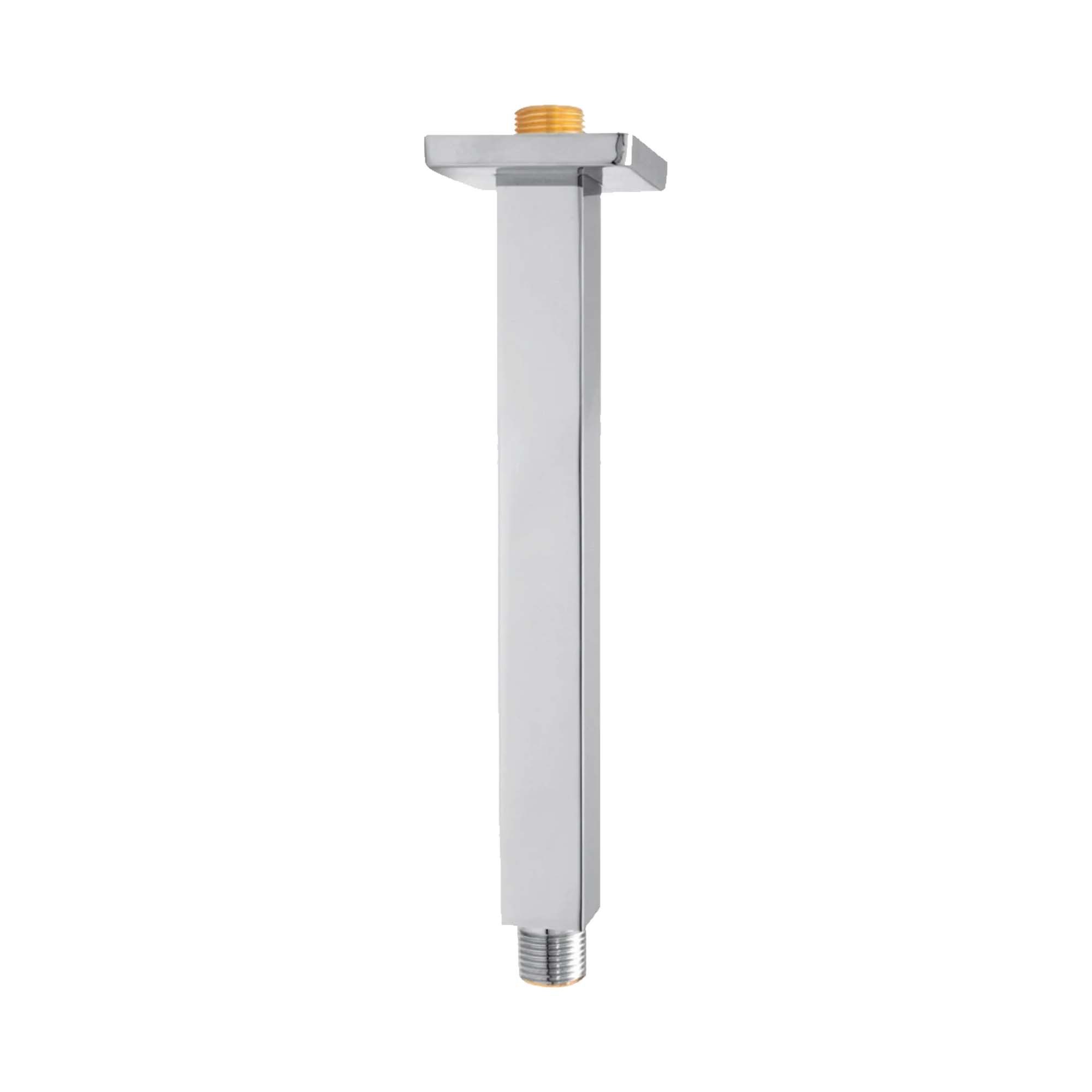 tecuro Brausearm DESIGN eckiger Deckenarm 150 bis 300 mm für Regenbrausen, 150 mm