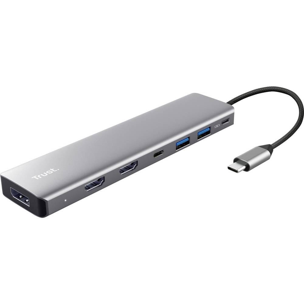 Trust Laptop-Dockingstation USB-C® Dockingstation DALYX 7-IN-1 MULTIPORT ADAPTER Passend für Marke