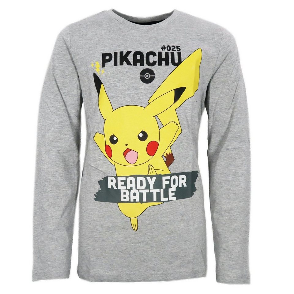 140 bis Pikachu Pokemon Jungen Gr. T-Shirt 164 Langarmshirt POKÉMON langarm
