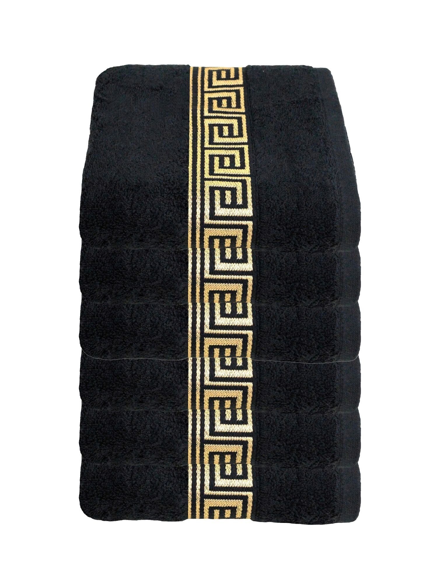 Julie Julsen Handtücher 6-Handtücher-SCHWARZ-GOLD-Handtuch 50 x 100 cm, Bau günstig online kaufen