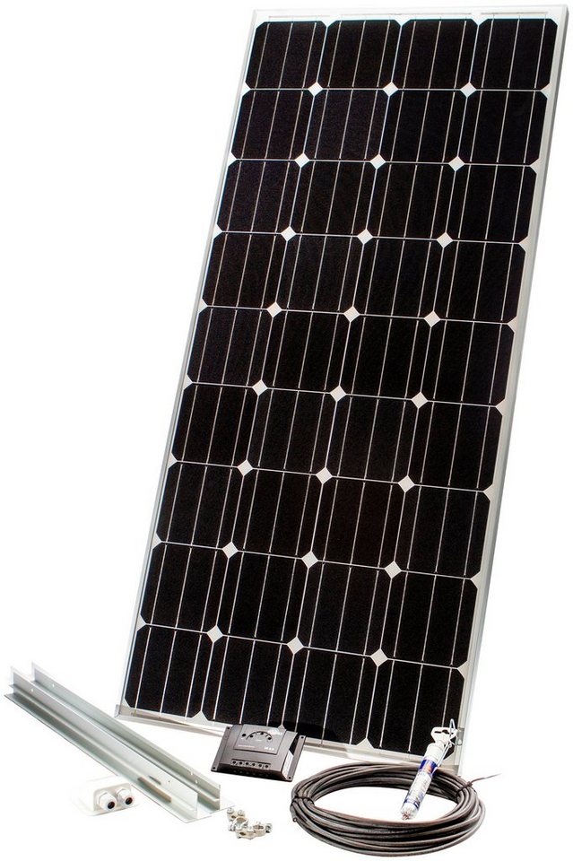 Sunset Solarmodul Caravan-Set 140 Watt, 12 V, 140 W, Monokristallin, für  Reisemobile und Fahrzeugdächer