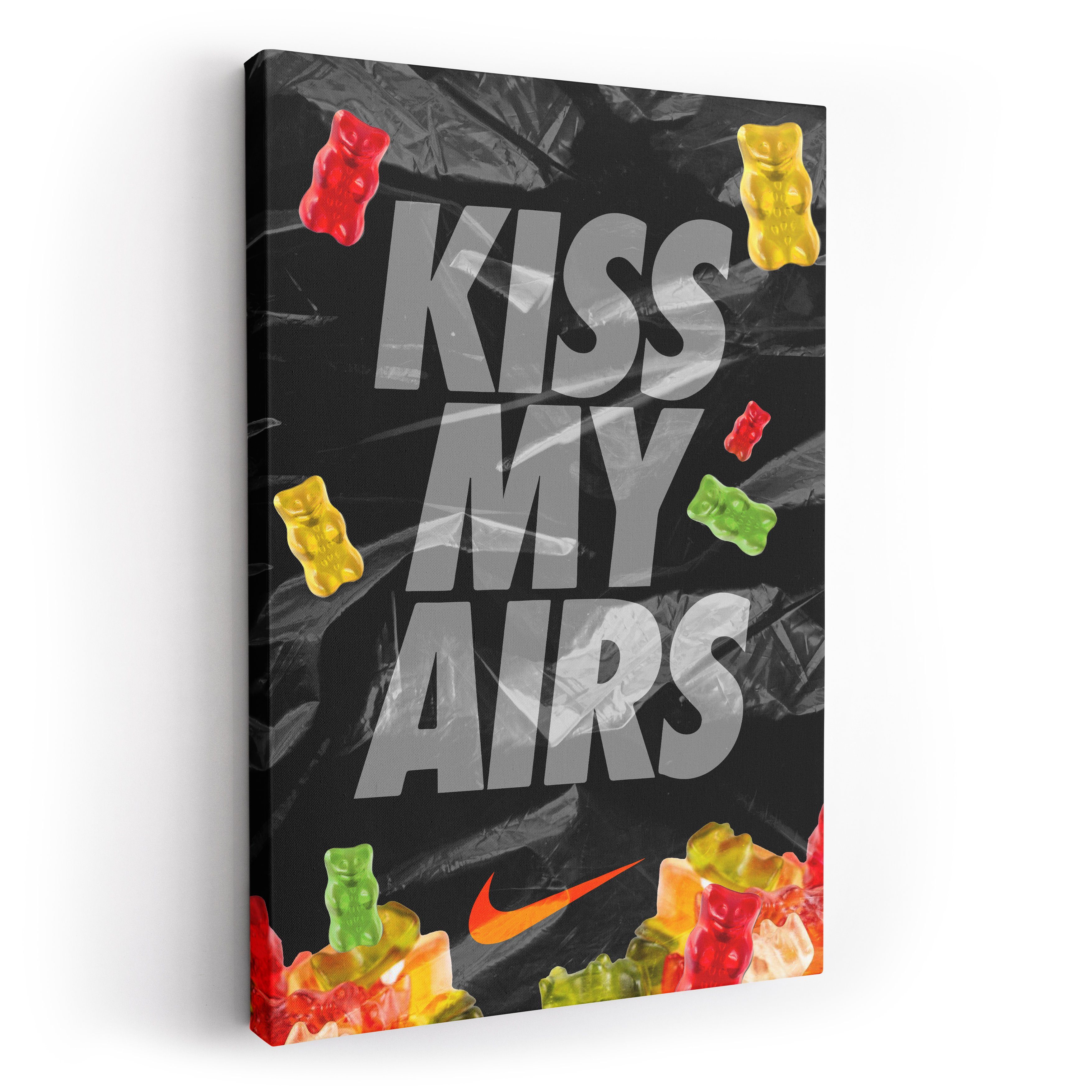 AIRS, Premium XXL-Wandbild KISS MY ArtMind Wandbilder Canvas Bild, & als gerahmte in Art, verschiedenen Leinwand Wall Größen, Poster