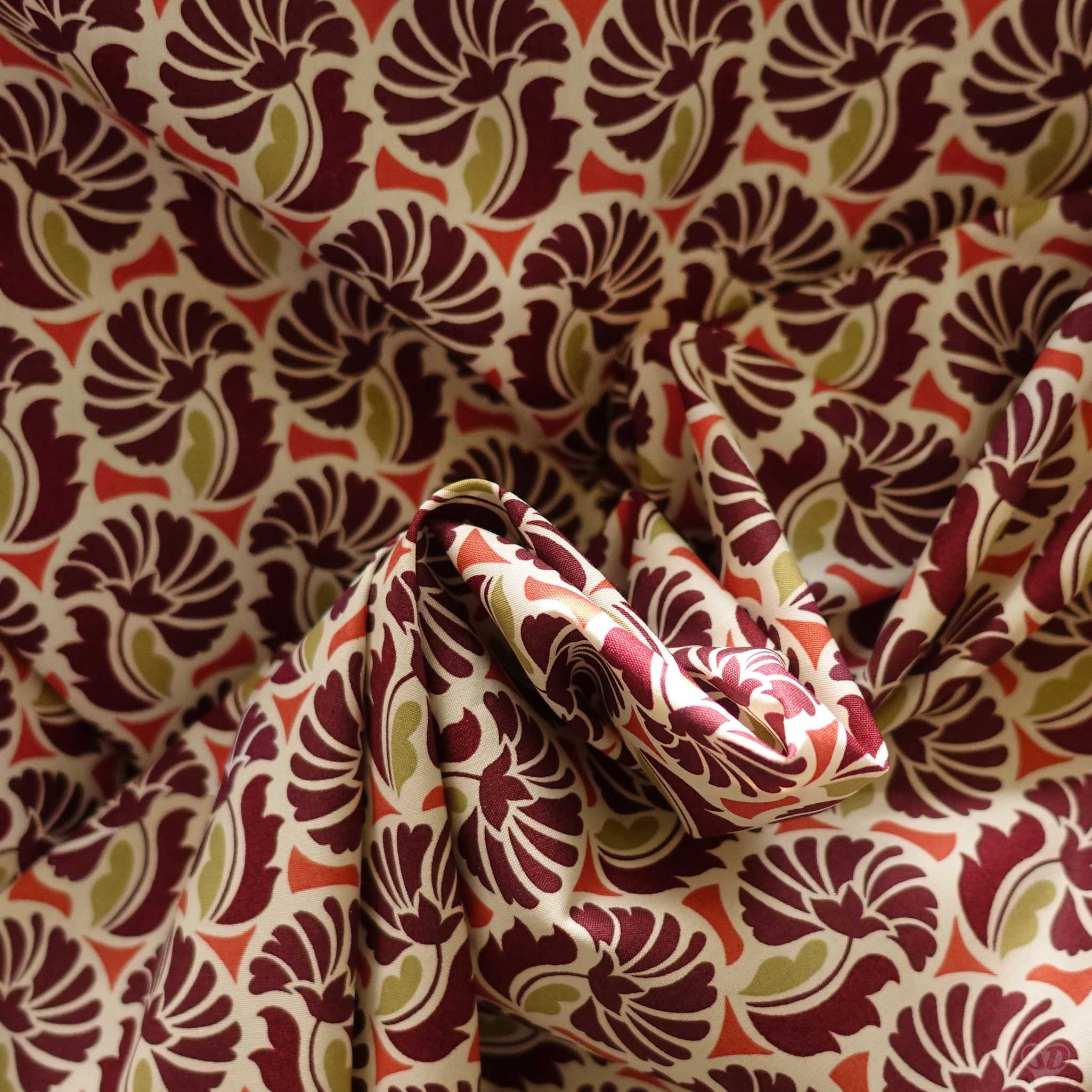 maDDma Stoff Baumwoll-Stoff Flowers ab 1m x 148 cm Sommerstoff Stoff Baumwolle, Motiv 1