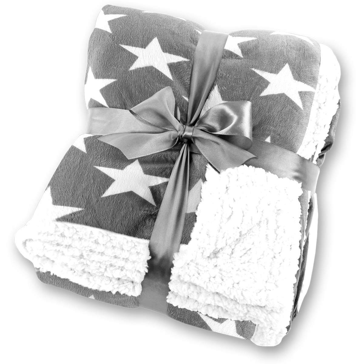 Wohndecke Sternendecke Kuscheldecke Lammfell-Optik Mikrofaser Grau, Gräfens günstig online kaufen