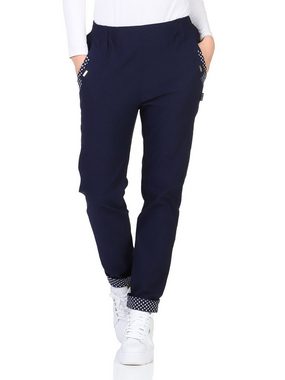 Aurela Damenmode Stretch-Hose Sommerhose Damen Schlupfhose ANKER maritime Stoffhose ideale Urlaubshose, auch in großen Größen erhältlich