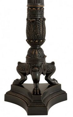 Casa Padrino Kerzenständer Massier Luxus Kerzenständer Antikstil Bronze 79 x 30 cm - Kerzenhalter