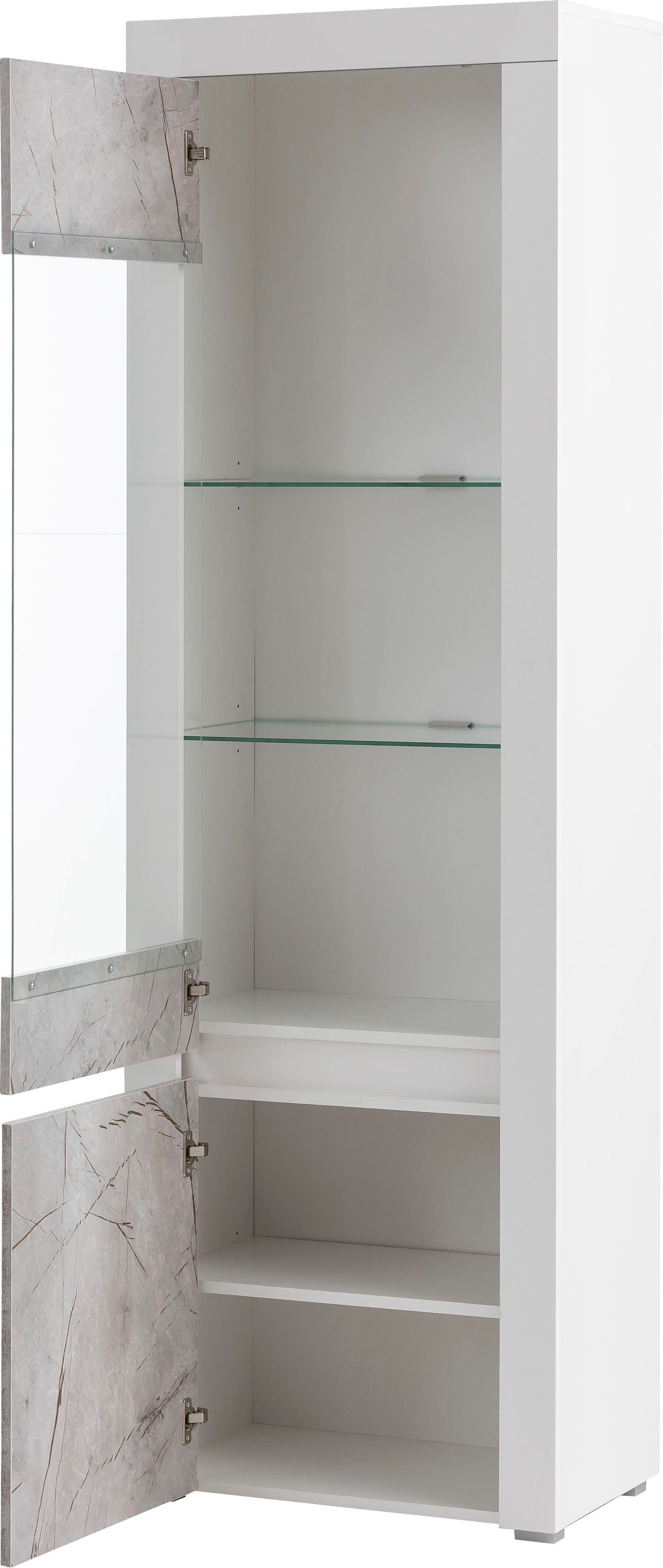 cm Marble Marmor-Optik Stone edlen Dekor, affaire Vitrine einem mit 64 Home Breite