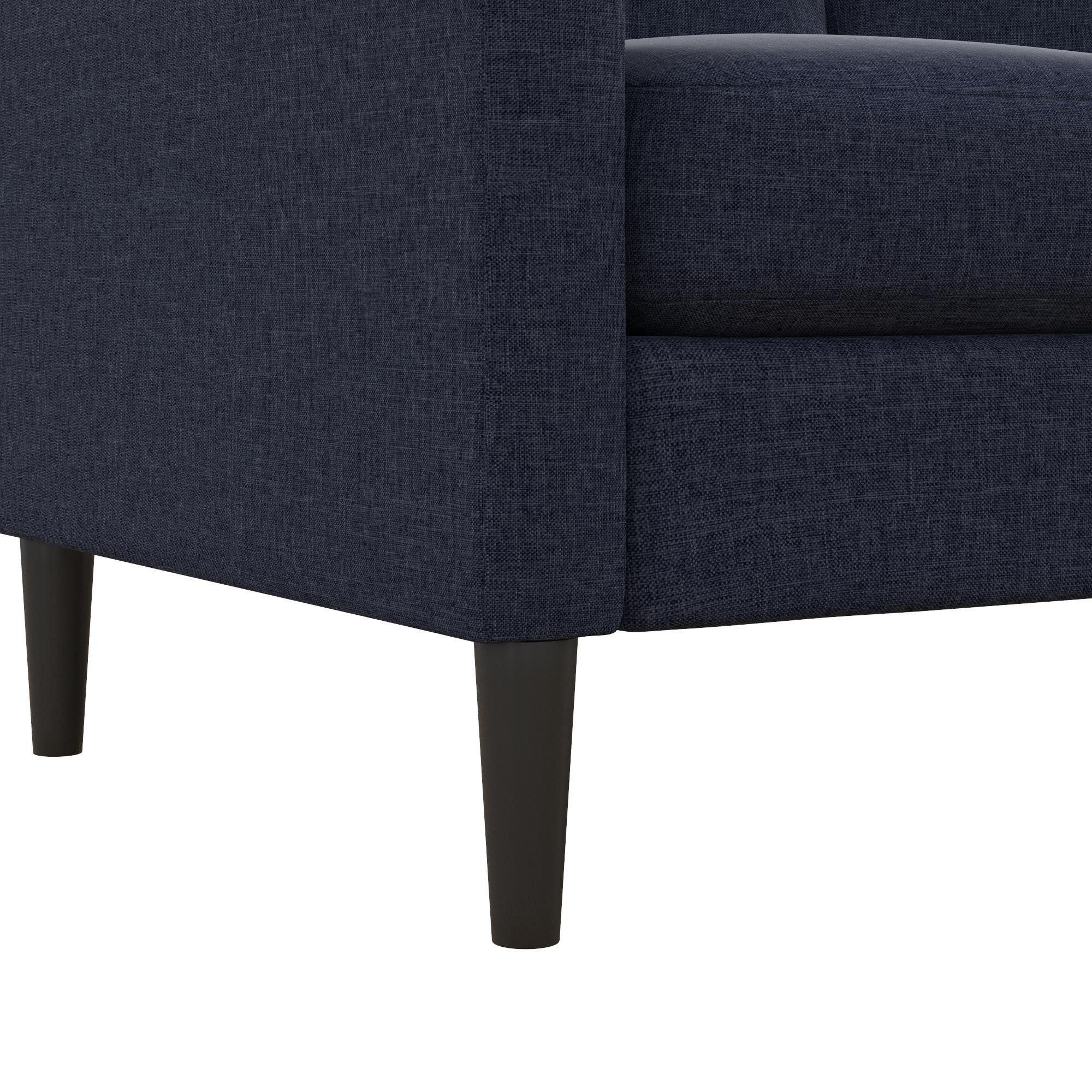 Sofa Couch, Stoffbezug, loft24 Breite 2-Sitzer blau 145 Kaci, cm