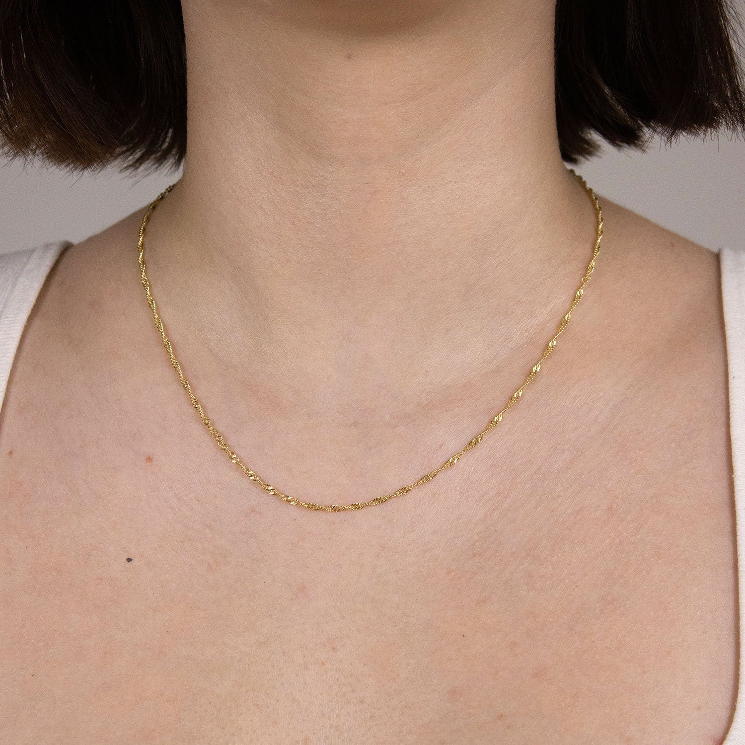 HOPLO Goldkette Goldkette Singapurkette Halskette Breite 1,9 mm 36 cm 333-8 günstig online kaufen