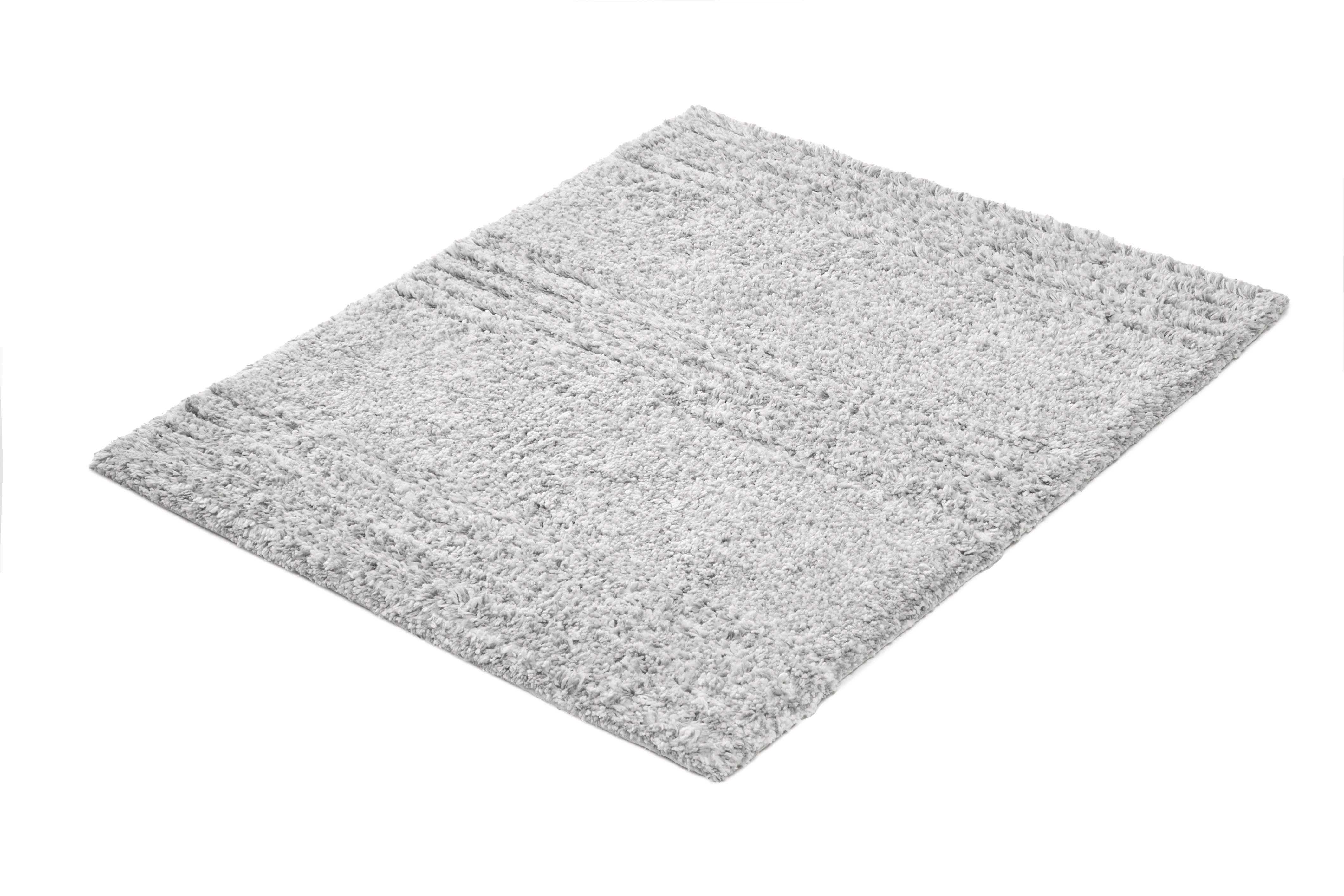 Kleine Wolke Badematte »Planta«, Badvorleger, Badezimmer Teppich, Höhe 8 mm, rutschhemmend beschichtet, fußbodenheizungsgeeignet, Baumwolle, rechteckig, Badteppich, Uni Farben, Streifen Design, Hoch-Tief Effekt