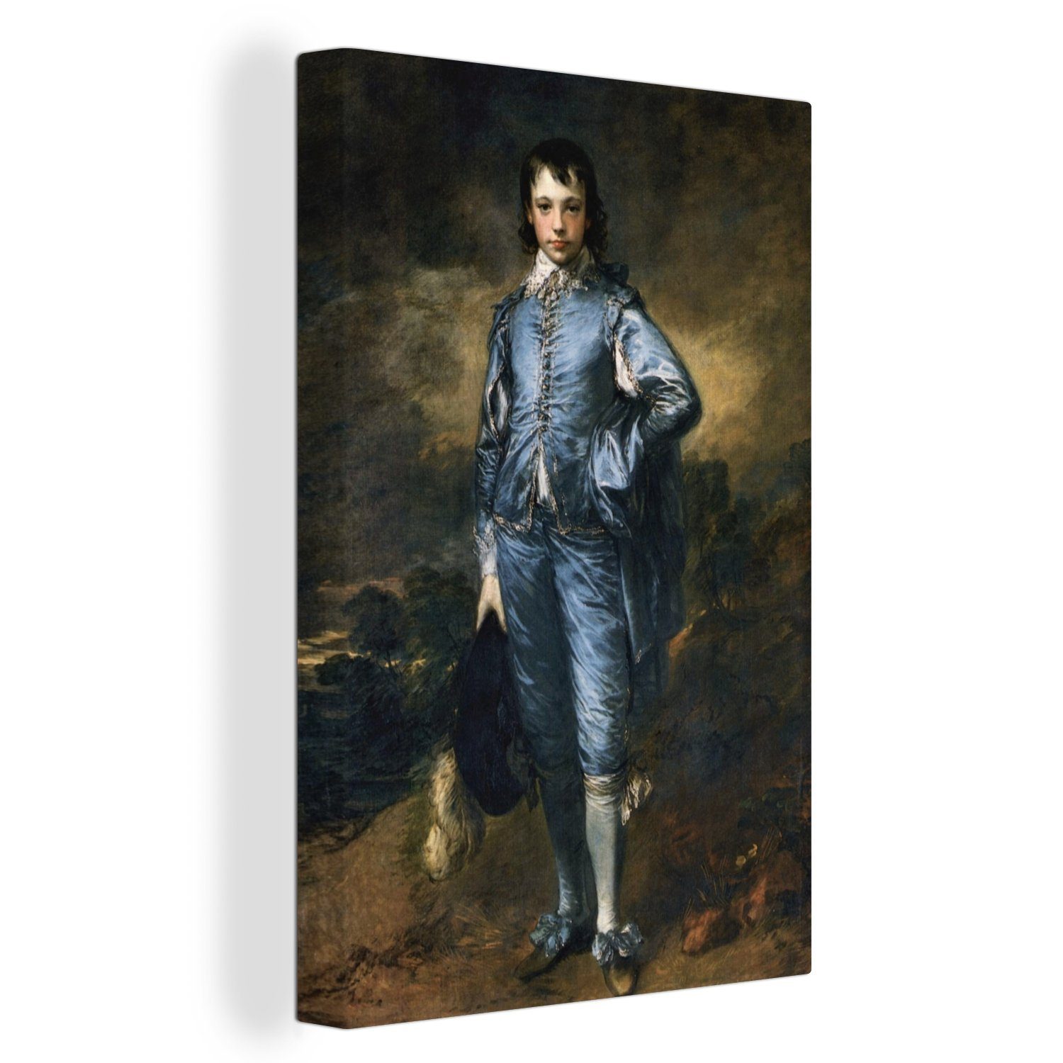 OneMillionCanvasses® Leinwandbild Der blaue Junge - Gemälde von Thomas Gainsborough, (1 St), Leinwandbild fertig bespannt inkl. Zackenaufhänger, Gemälde, 20x30 cm
