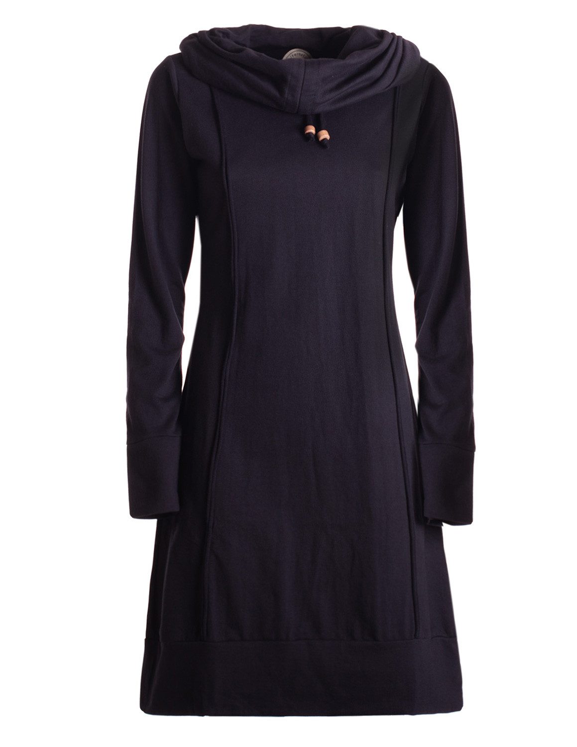 Vishes Jerseykleid Knielanges Kleid Baumwolle Schalkragen günstig online kaufen