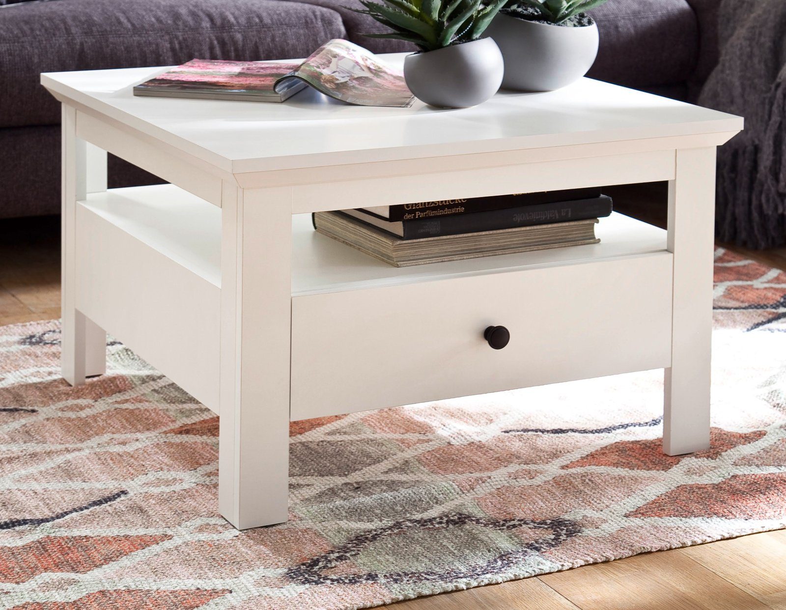 Couchtisch Wei Quadratisch Mit Stauraum