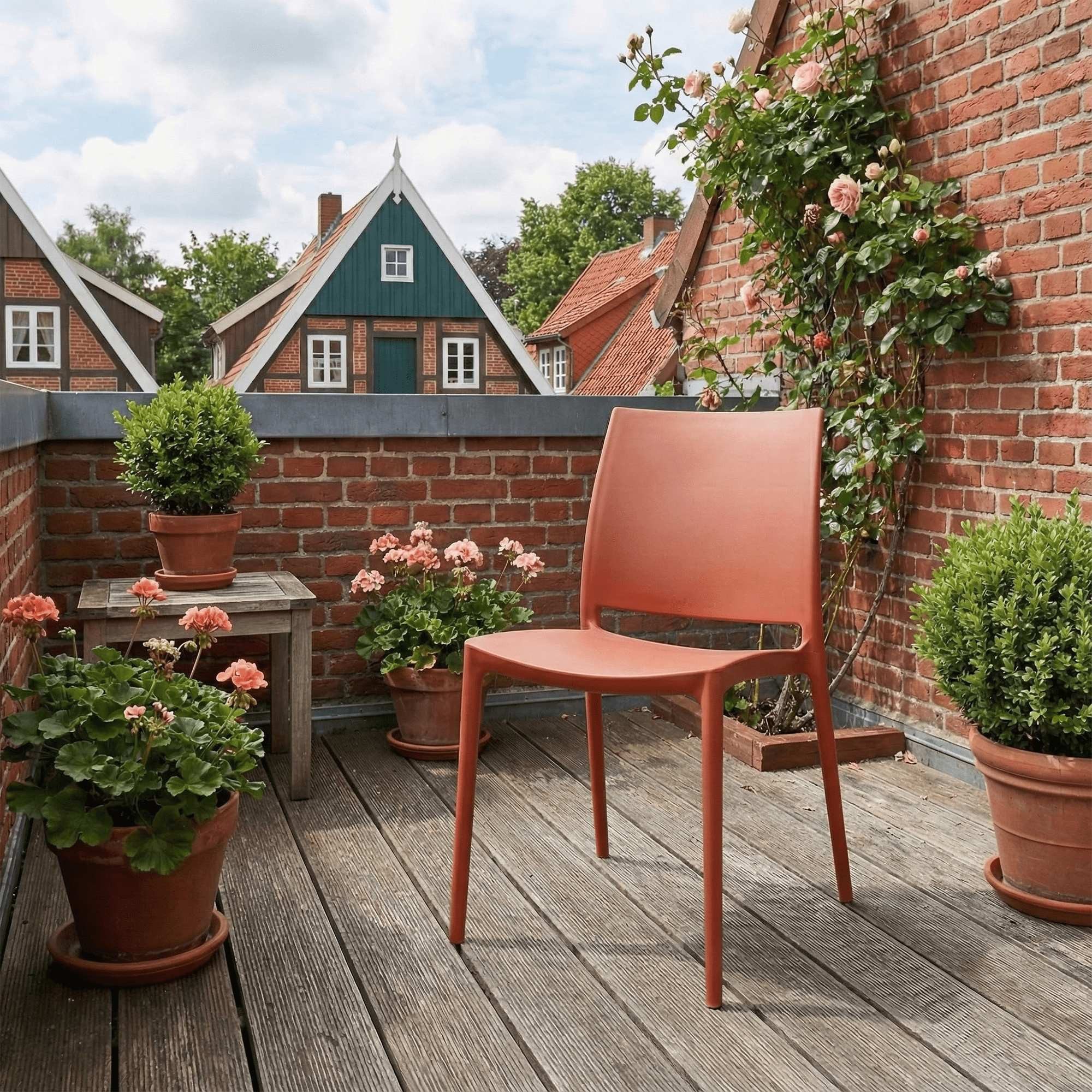 furnicato Gartenstuhl Meton 81x42x49 cm terracotta (1 St)