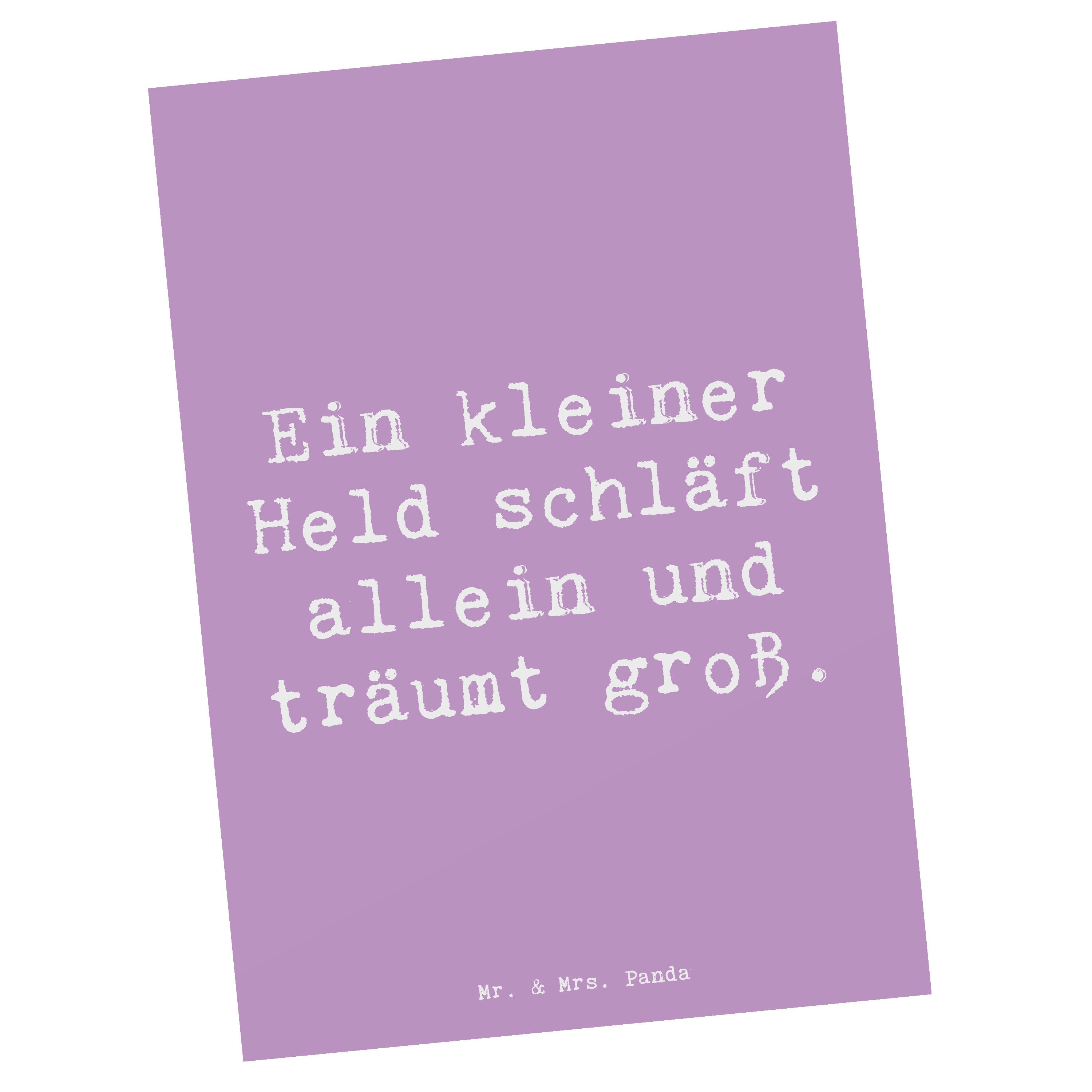 Postkarte Alleine schlafen lernen - Lavendeltraum - Geschenk, Eigenständigkeit