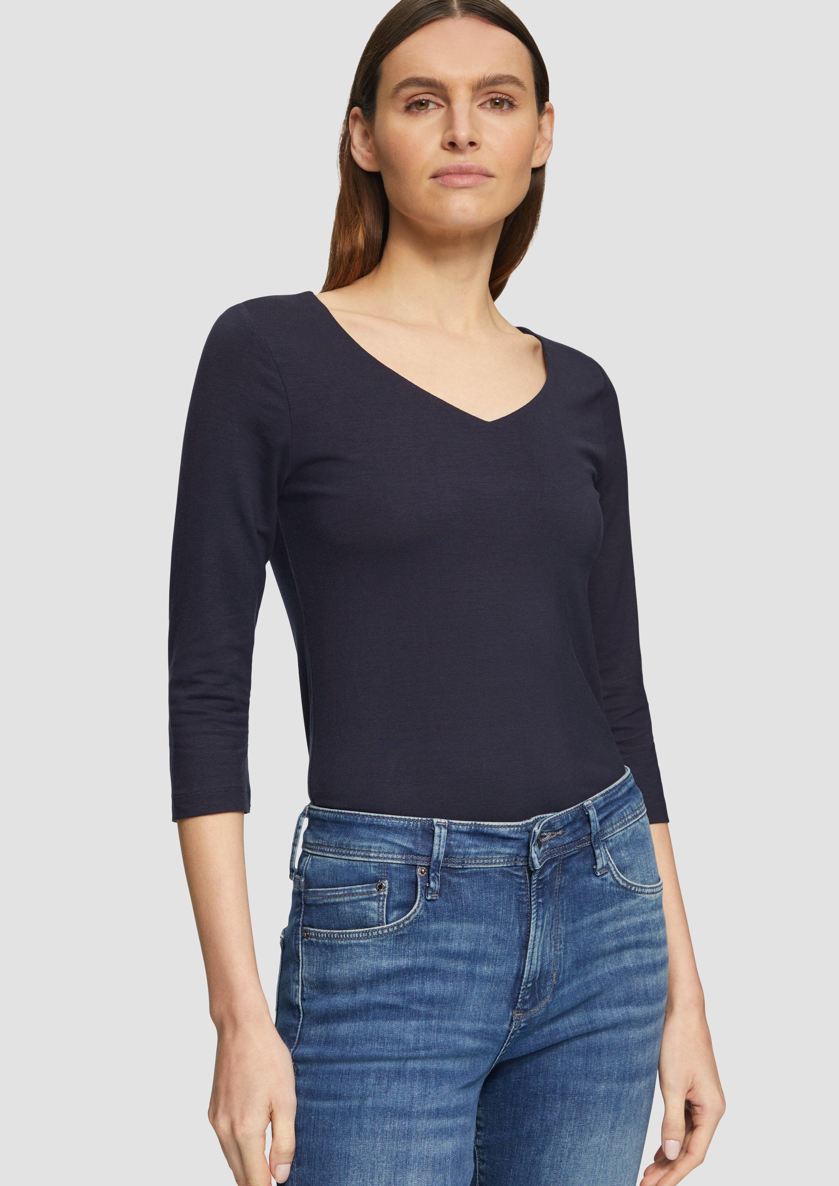 s.Oliver 3/4-Arm-Shirt T-Shirt aus Lyocell im günstig online kaufen