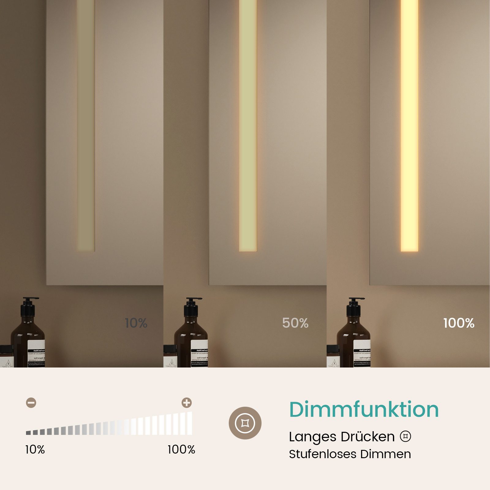 EMKE Badspiegel Touch Antibeschlag LED Wandspiegel Modell 01 (Touch-schalte günstig online kaufen