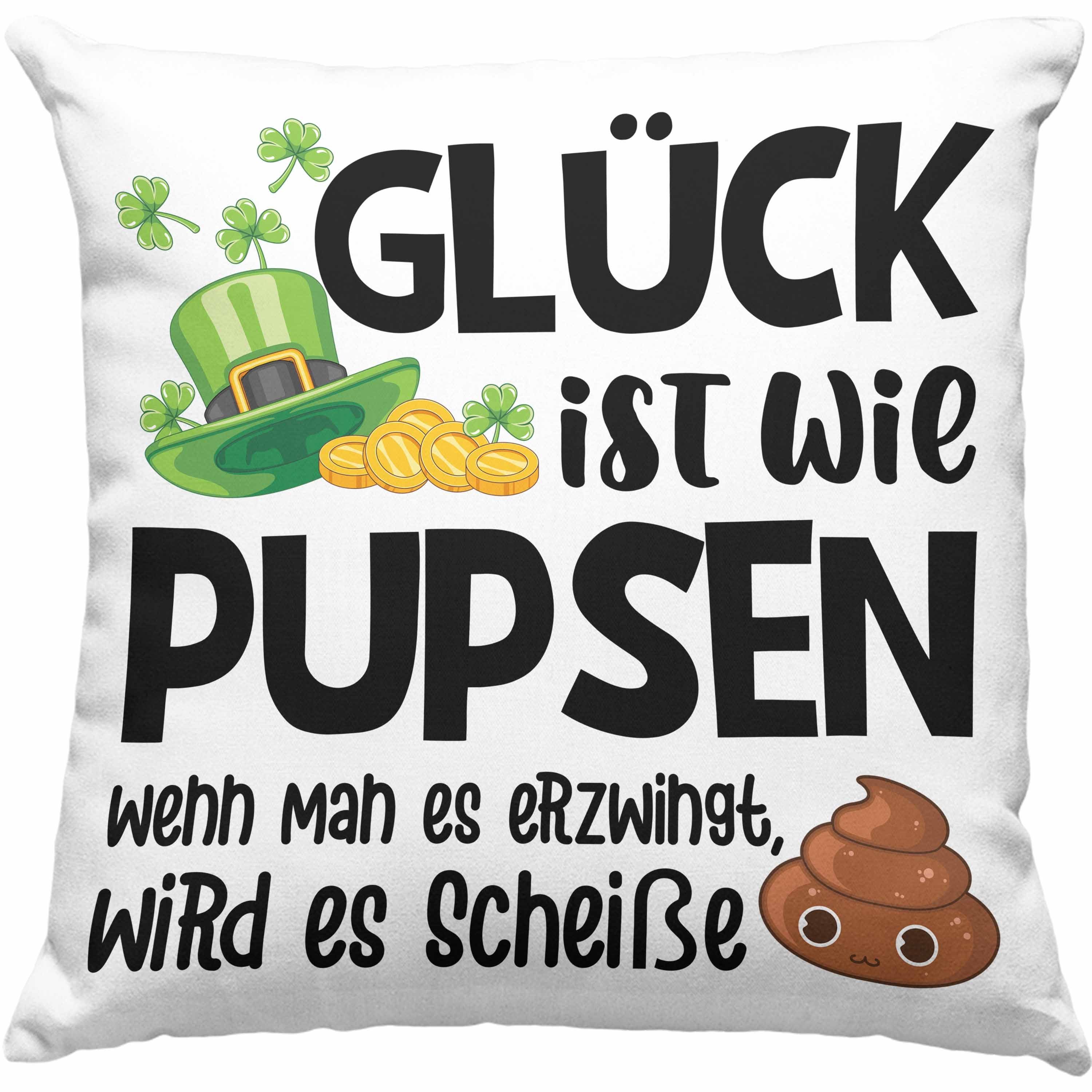 Trendation Dekokissen Trendation Lustige Kissen mit Spruch Glück Ist
