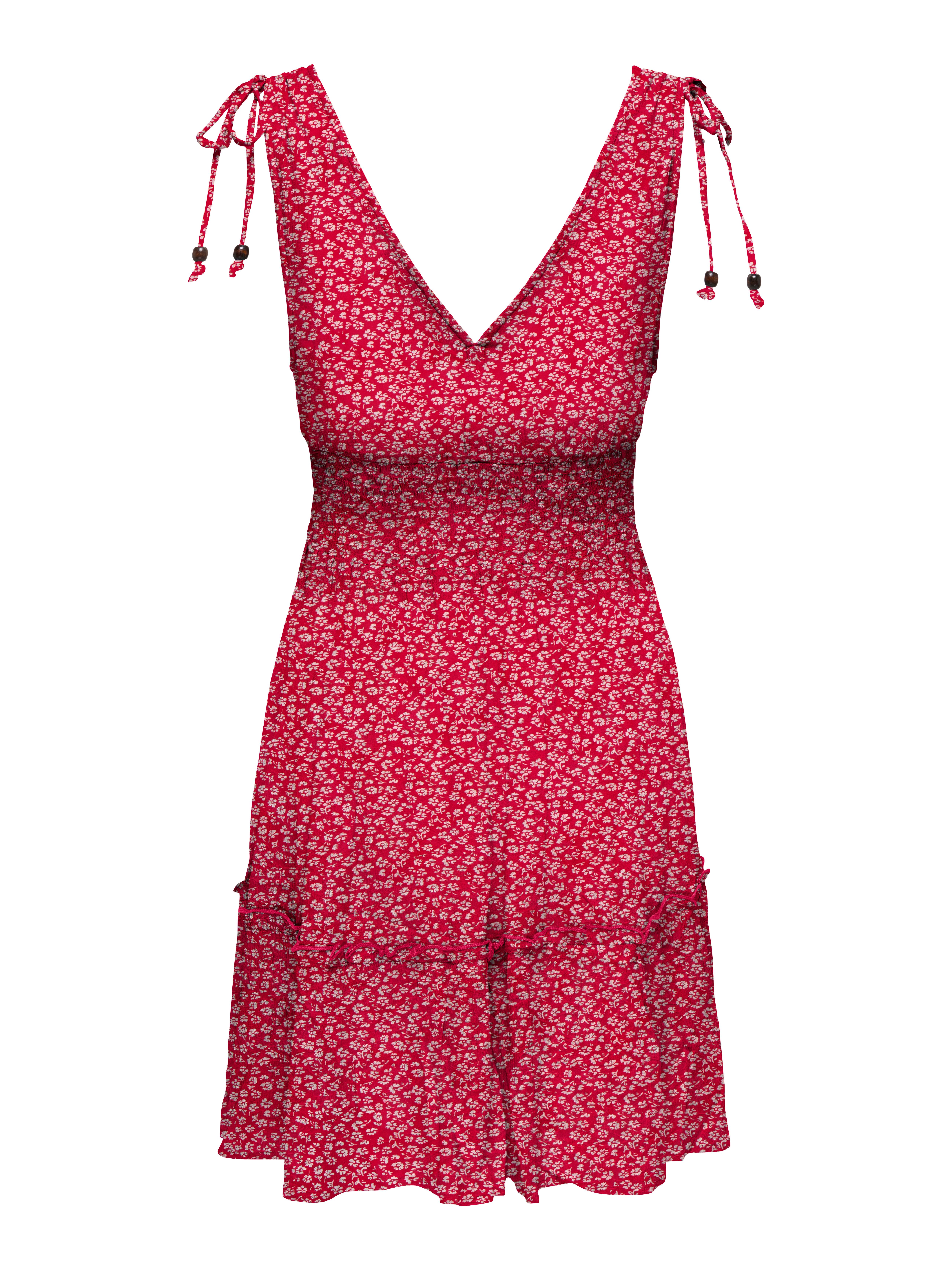 ONLY Trägerkleid ONLFERNANDA LIFE S/L DRESS WVN NOOS Viskose, regular fit, V-Ausschnitt