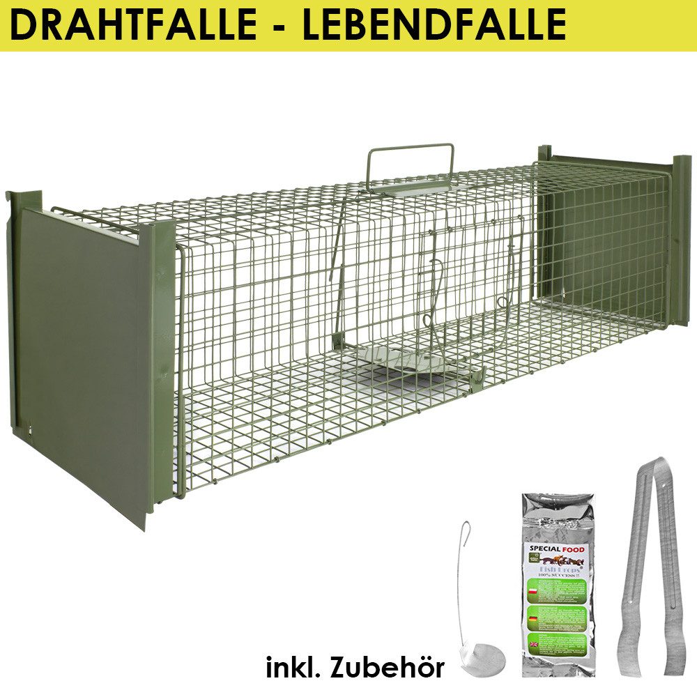 Petigi Lebendfalle Tierfalle Lebendfalle Marderfalle Drahtfalle 102 x 26 x 26 cm Grün