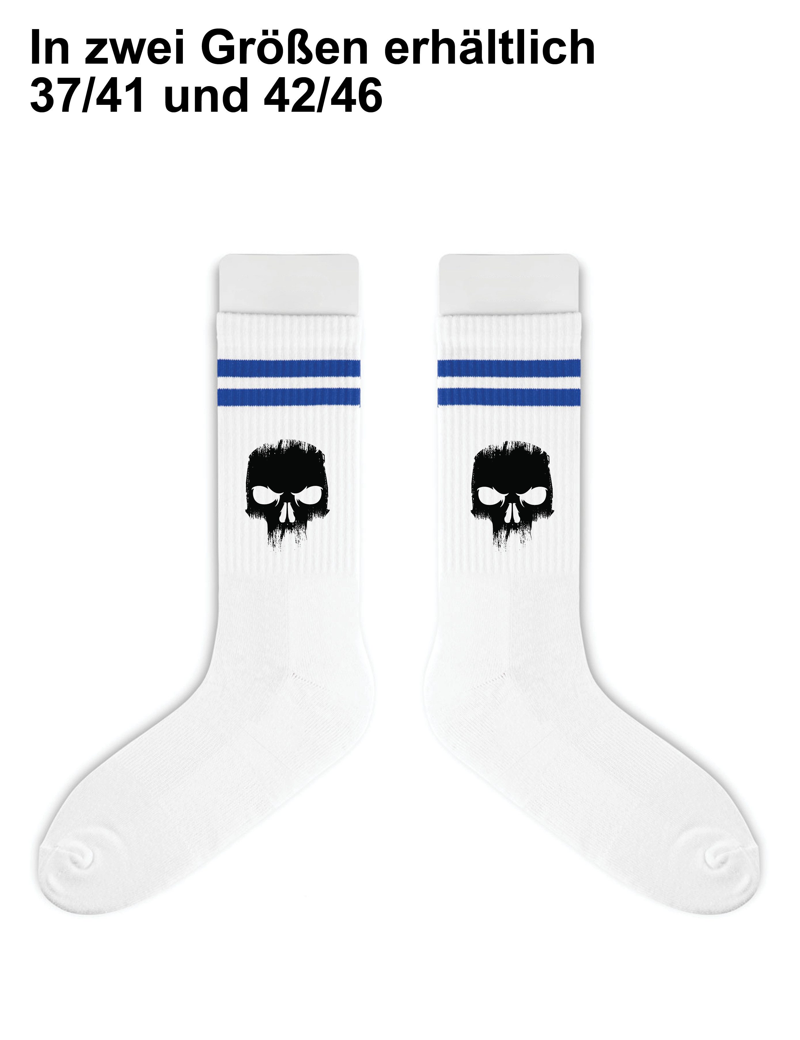 Youth Designz Tennissocken Unisex Socken "Angry Skull" Aufdruck lustig Geschenk Statement mit verstärkter Verse und Zehenbereich
