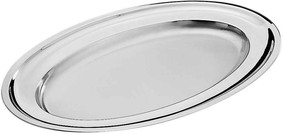 PINTINOX Servierplatte Edelstahl (1-tlg), spülmaschinengeeinget oval, Edelstahl, 18/10, Vassoi