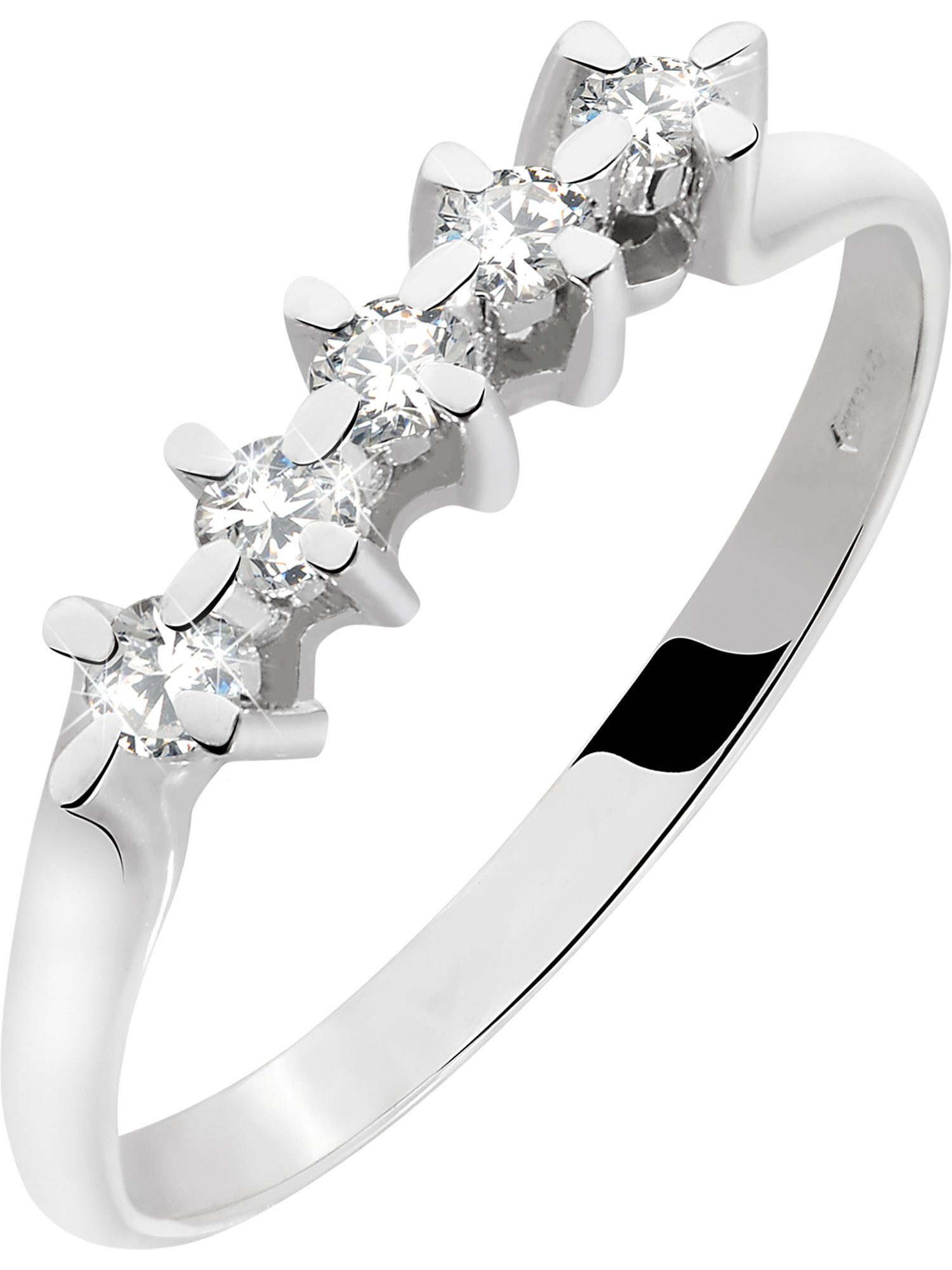 CHRIST Diamantring CHRIST Damen-Damenring 750er Weißgold 5 Diamant günstig online kaufen