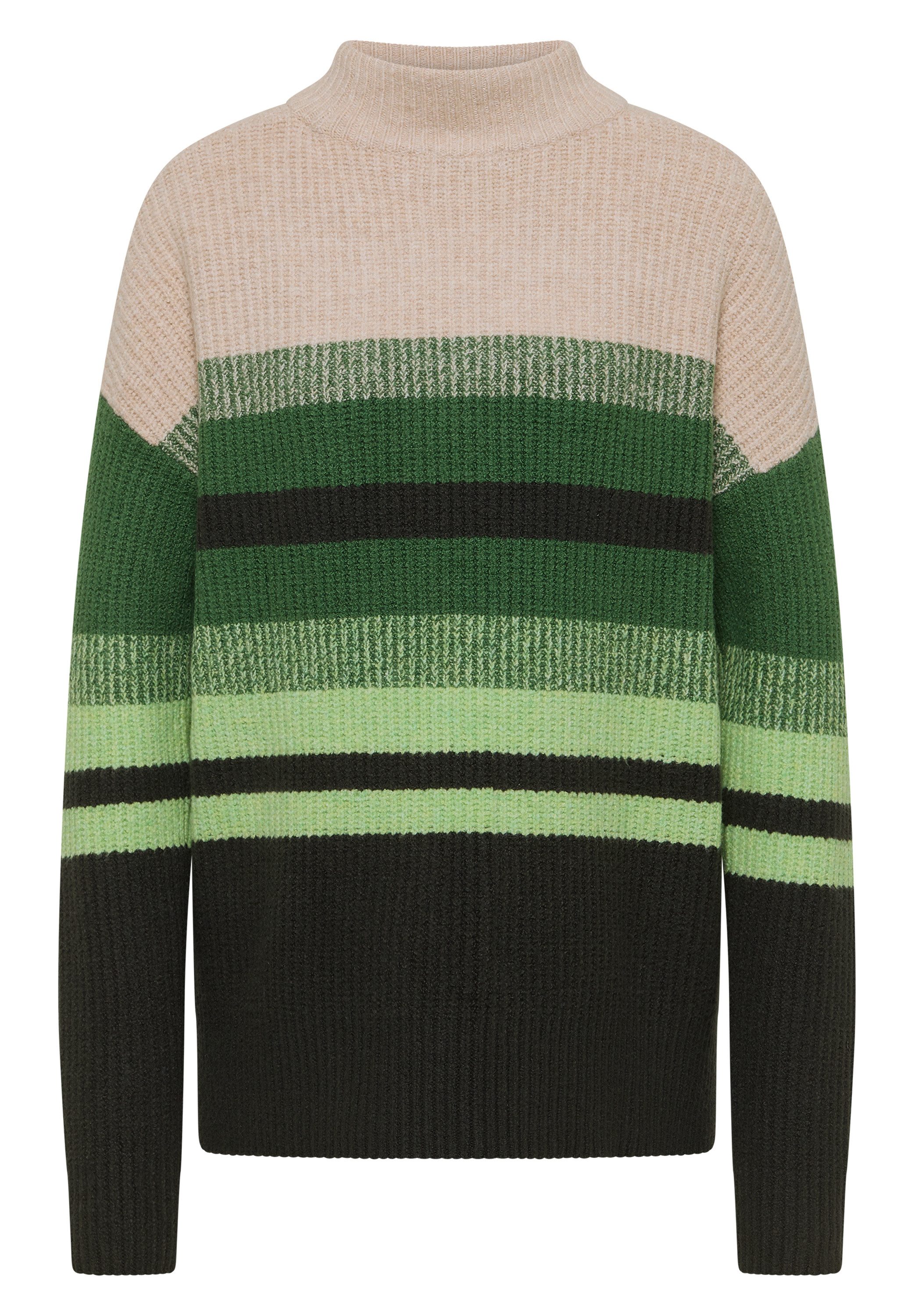 CECIL Stehkragenpullover im Streifendesign
