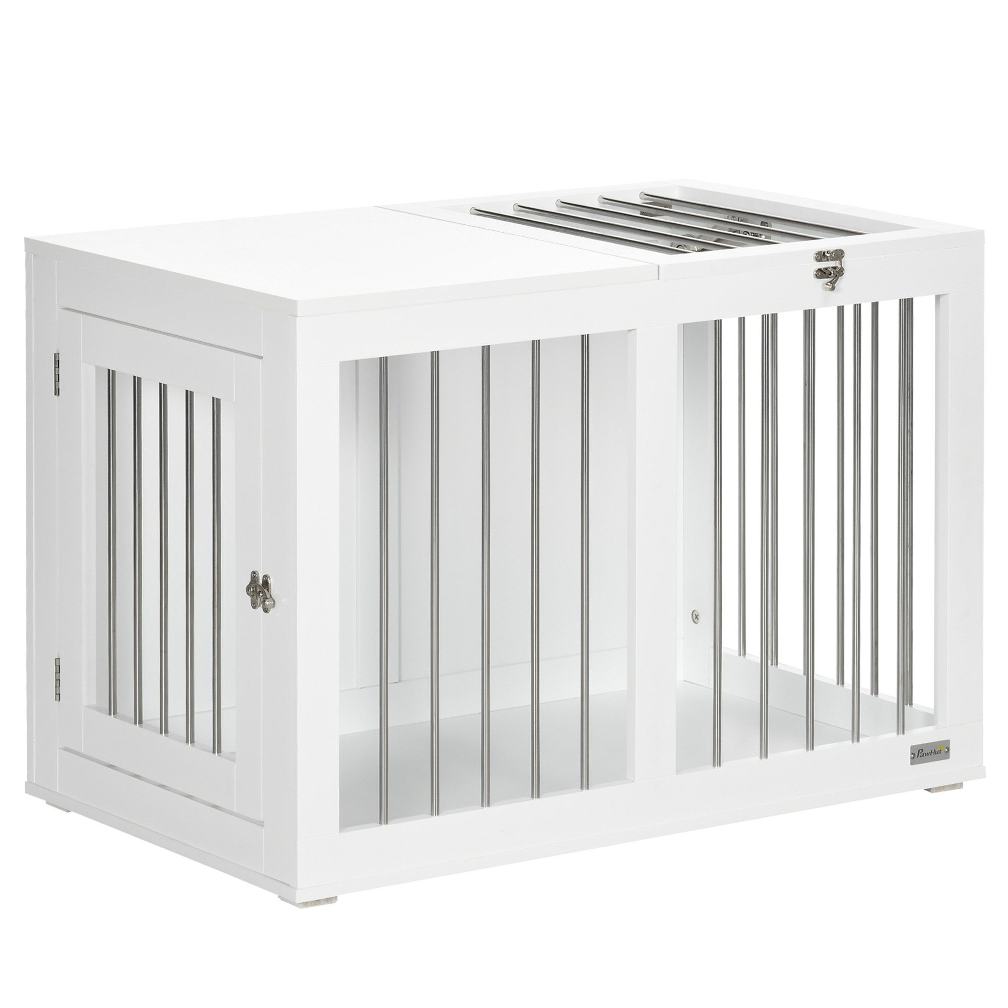 furnicato Hunde-Transportbox Hundekäfig mit 2 Türen, Hundebox, verriegelbar, Stahlgitte