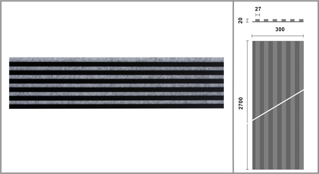 marbet design Wandpaneel, (Lamellenwand Woodline 270x30cm Akustikpaneele Ho günstig online kaufen